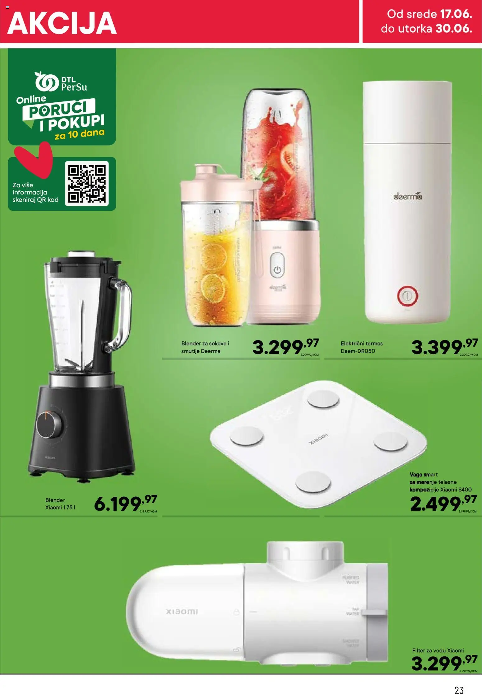 PerSu katalog - važi od 17.06.2026 | Strana: 23 | Proizvode: Xiaomi, Termos, Blender, Vaga