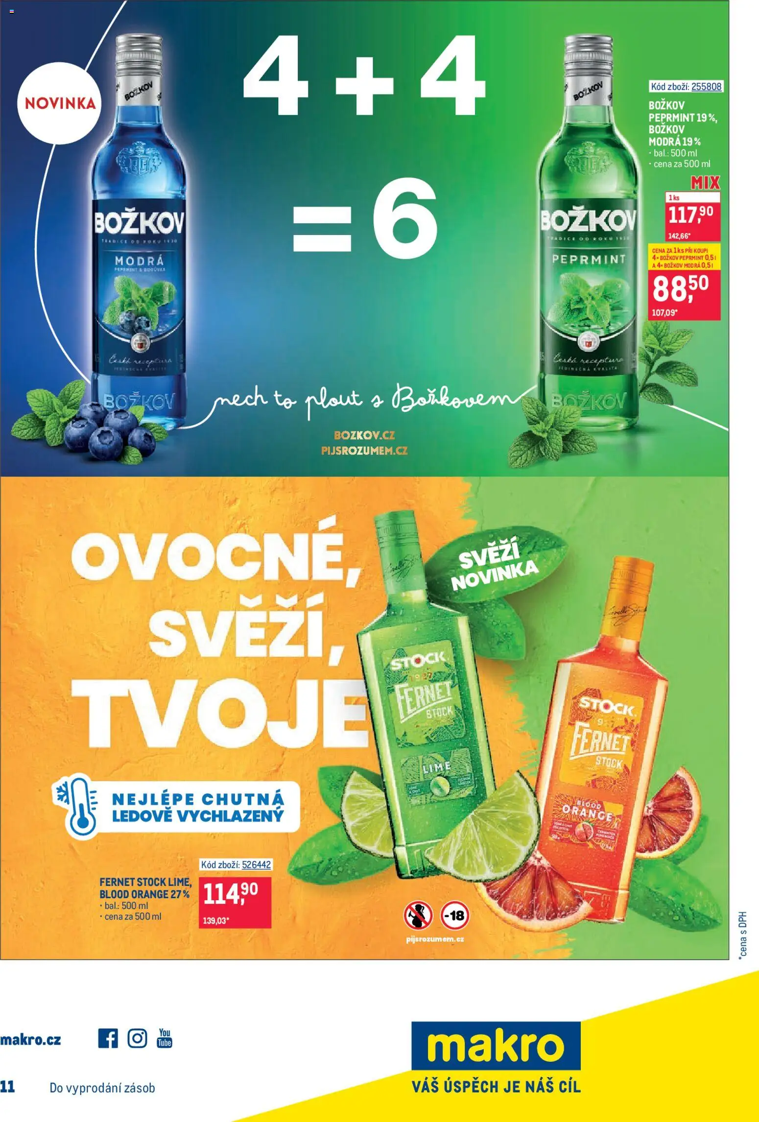 Makro leták - Maloobchod od 06.05.2026 | Strana: 18 | Produkty: Fernet, Božkov, Božkov Peprmint