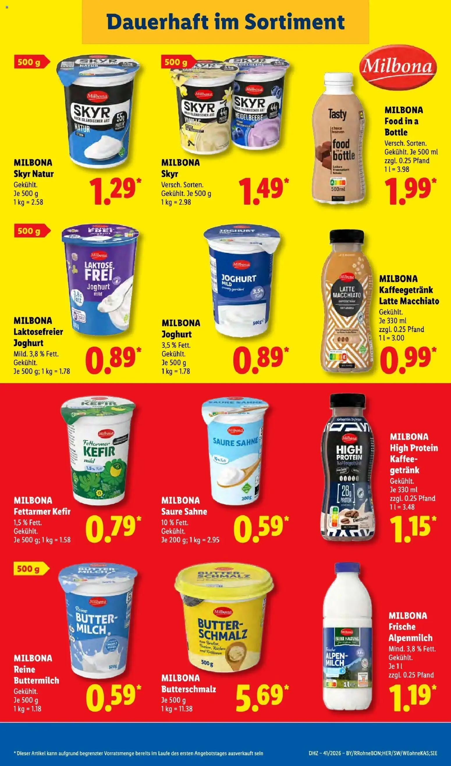 Lidl Prospekt Saarbrücken (ab 05.10.2026) zum Blättern » Angebote | Seite: 19 | Produkte: Butterschmalz, Milch, Butter, Joghurt