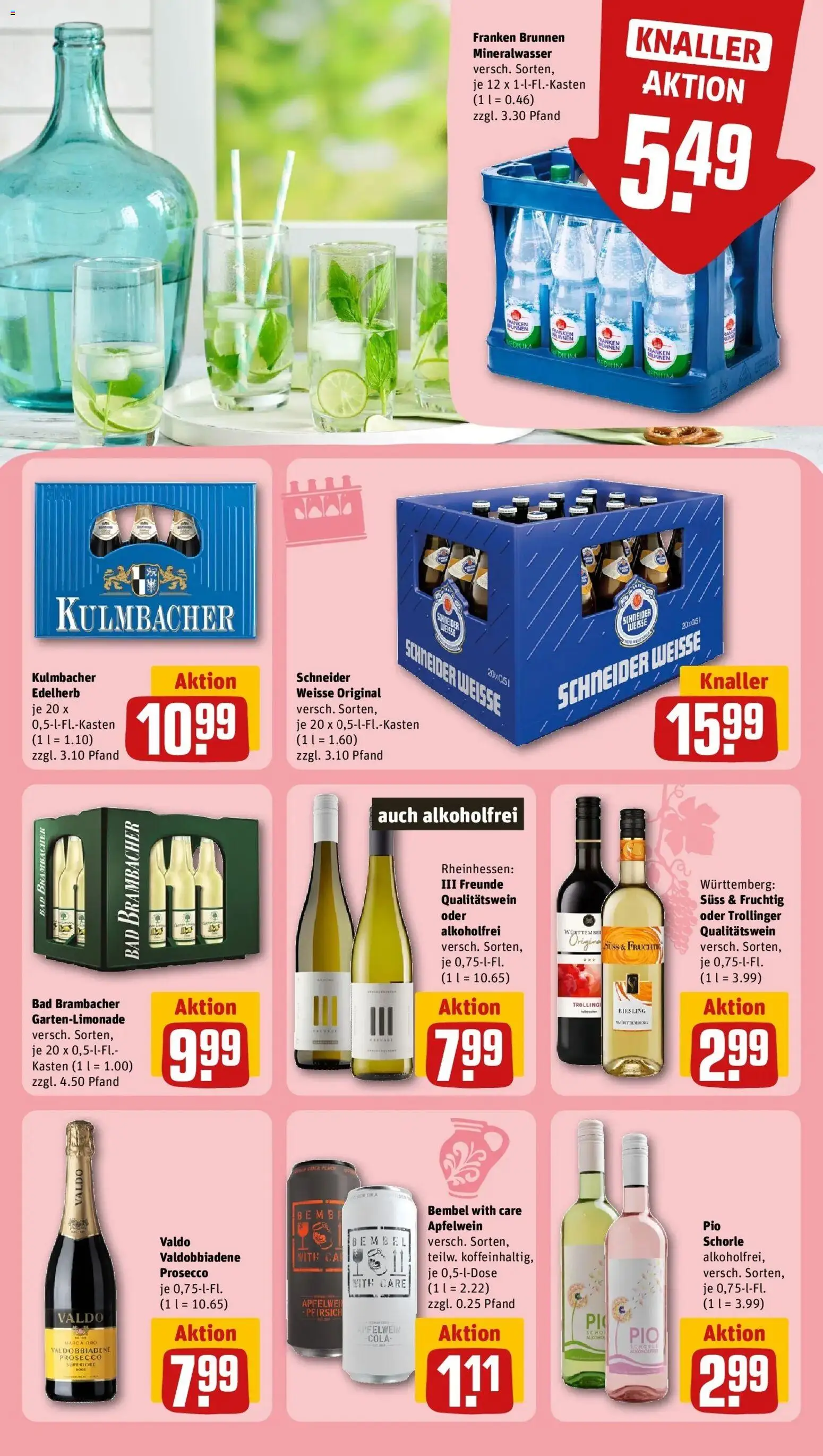Rewe Prospekt Bayreuth – gültig ab 13.07.2026 | Seite: 17 | Produkte: Cola, Bad, Mineralwasser, Prosecco