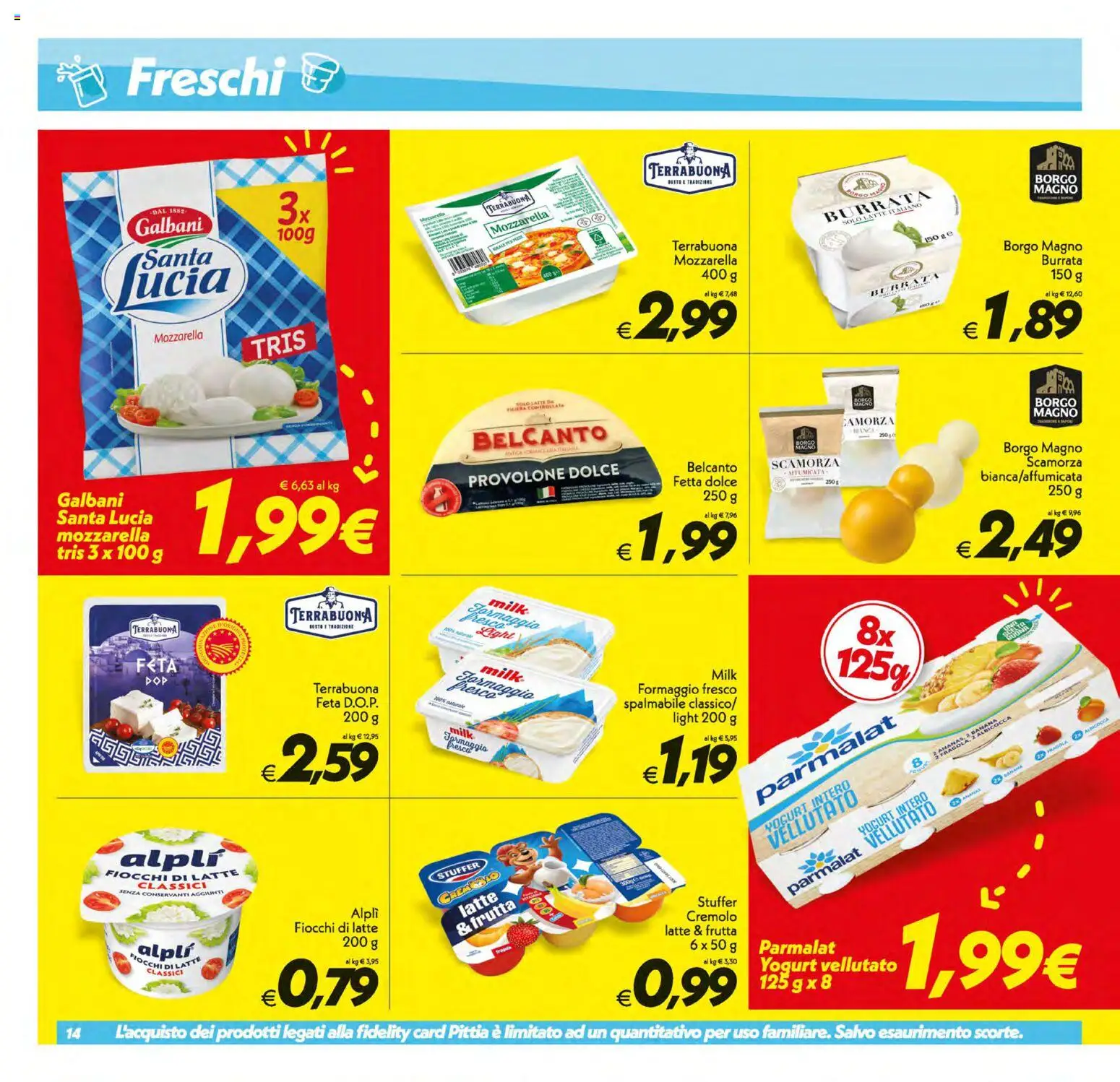 Volantino SuperConveniente del 19/06/2026 | Pagina: 14 | Prodotti: Fiocchi, Frutta, Formaggio, Burrata