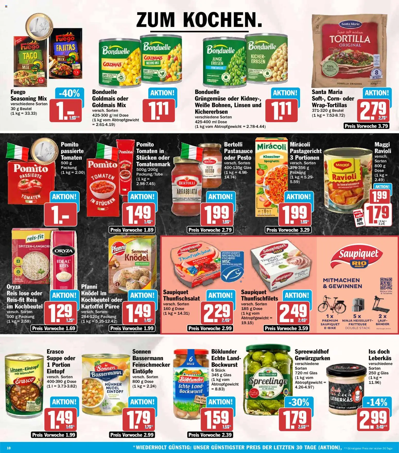 HIT Prospekt – gültig ab 08.06.2026 | Seite: 10 | Produkte: Reis, Fritteuse, Erasco, Erbsen