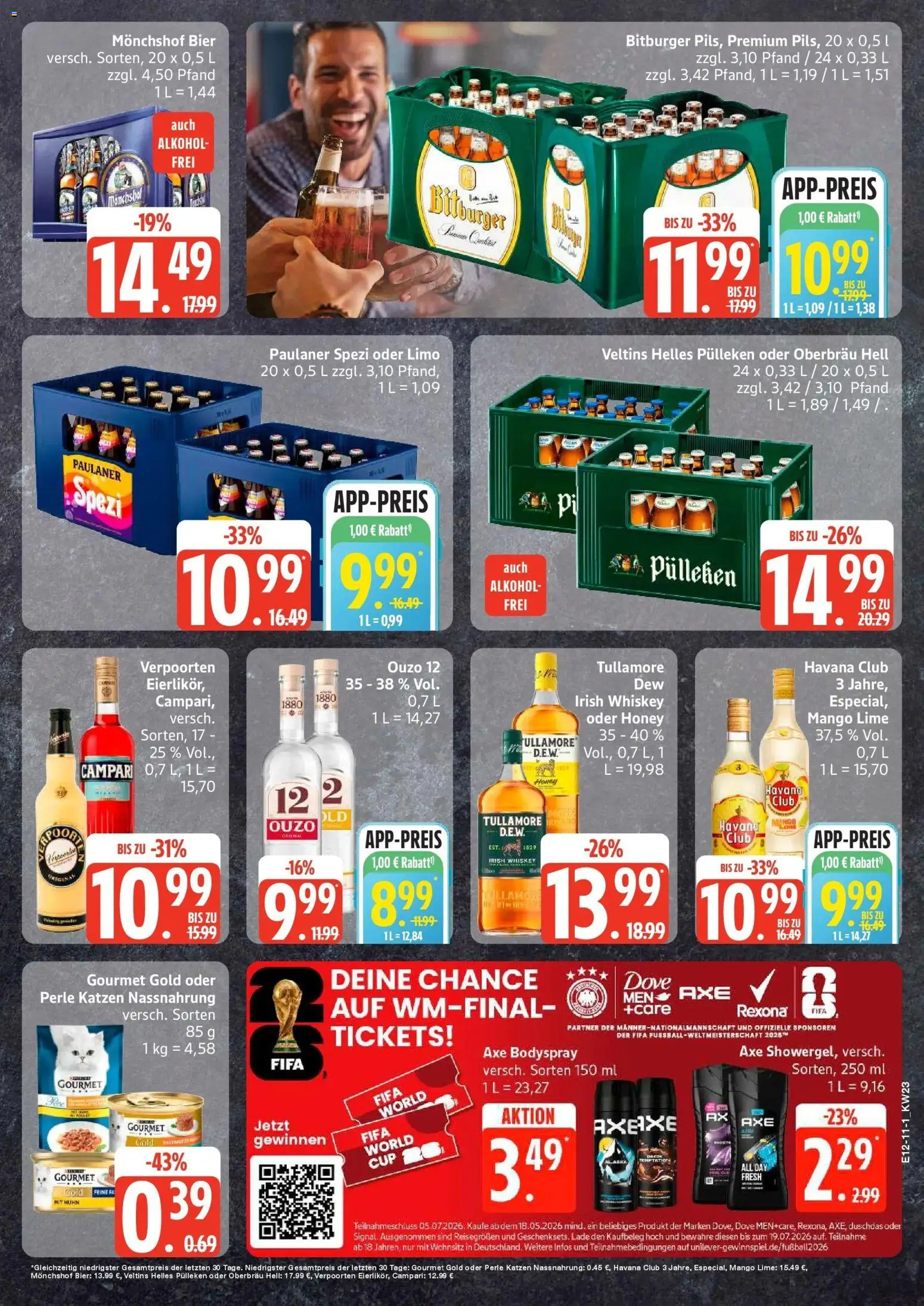 Edeka prospekt Sterup – gültig ab 01.06.2026 | Seite: 11 | Produkte: Monchshof, Bier, Whiskey, Veltins