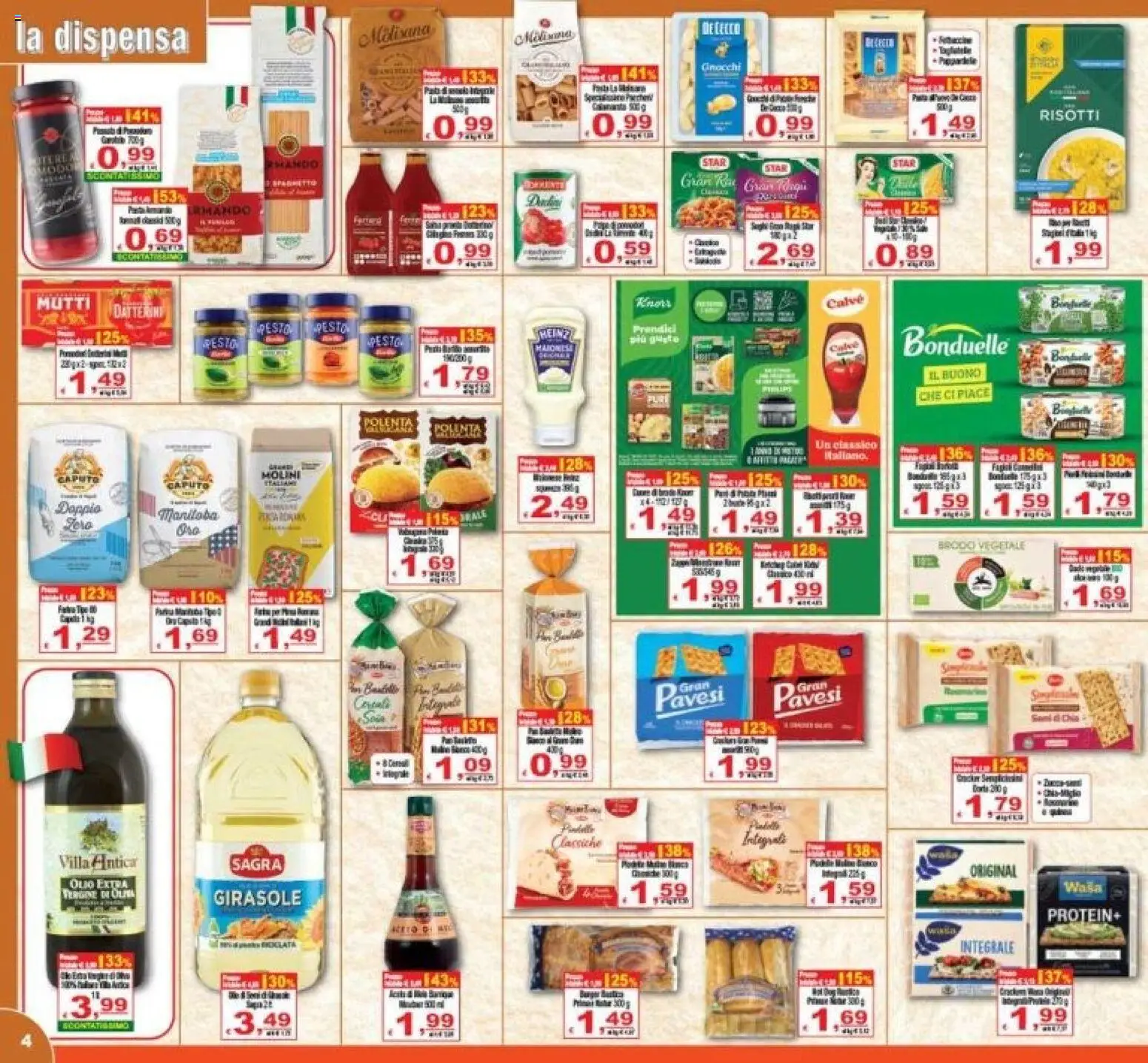 Volantino CTS del 14/10/2026 | Pagina: 4 | Prodotti: Fagioli, De Cecco, Olio, Pesto