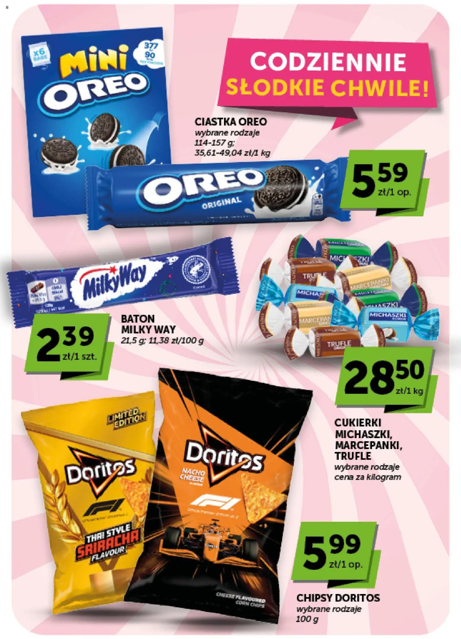 Euro Sklep gazetka - Market od 13.08.2026 | Strona: 26 | Produkty: Ciastka Oreo, Baton, Cukierki, Ciastka
