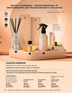 Pré-visualização Ambientador Energise, 100 ml válido de 01.05.2026 | Página: 130 | Produtos: Perfume, Fragrância, Óleo, Difusor