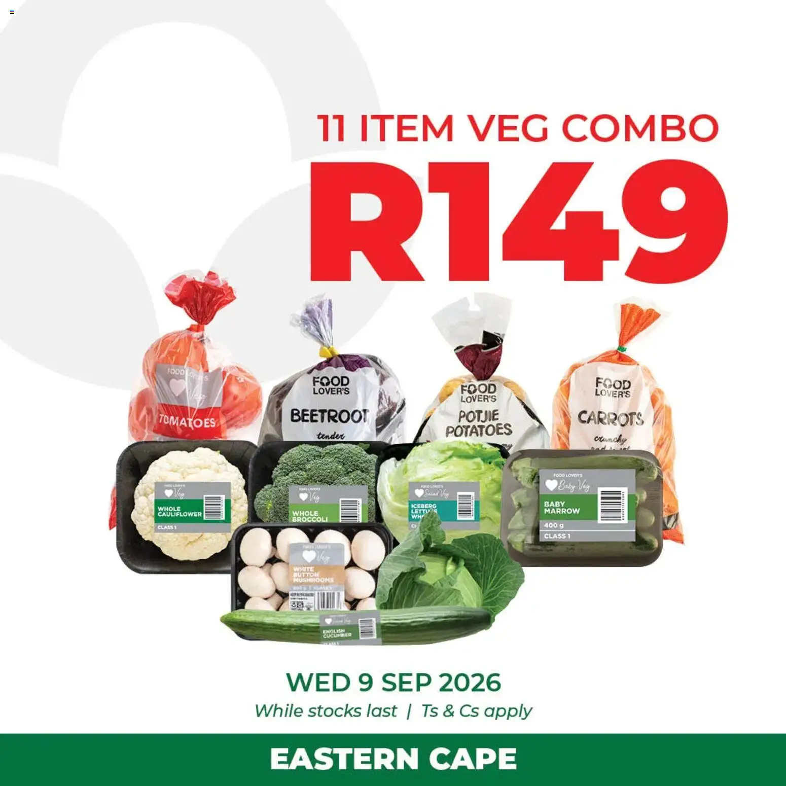 New Food Lover's Market catalogue – valid from 09/09/2026 | Page: 2 | Products: Cauliflower, Mushrooms, Carrots, Potatoes