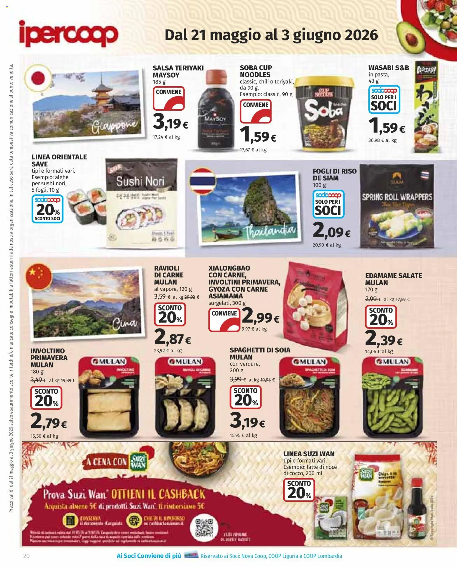 Volantino Ipercoop del 21.05.2026 | Pagina: 20 | Prodotti: Salsa, Latte, Data, Ravioli