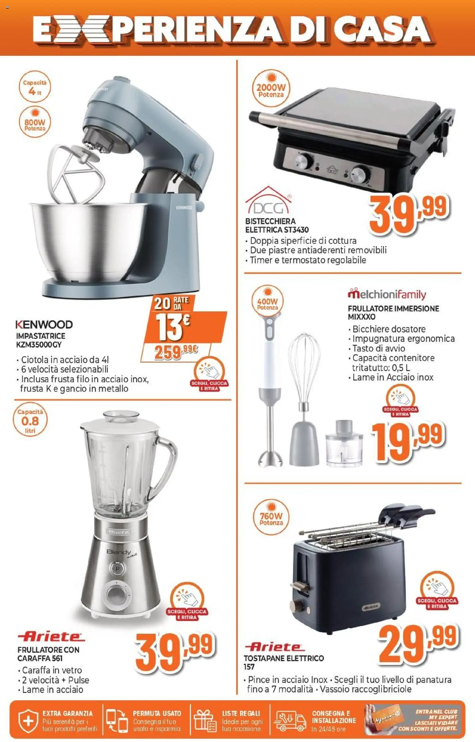 Volantino Expert del 09.04.2026 | Pagina: 17 | Prodotti: Frullatore, Contenitore, Vassoio, Tostapane