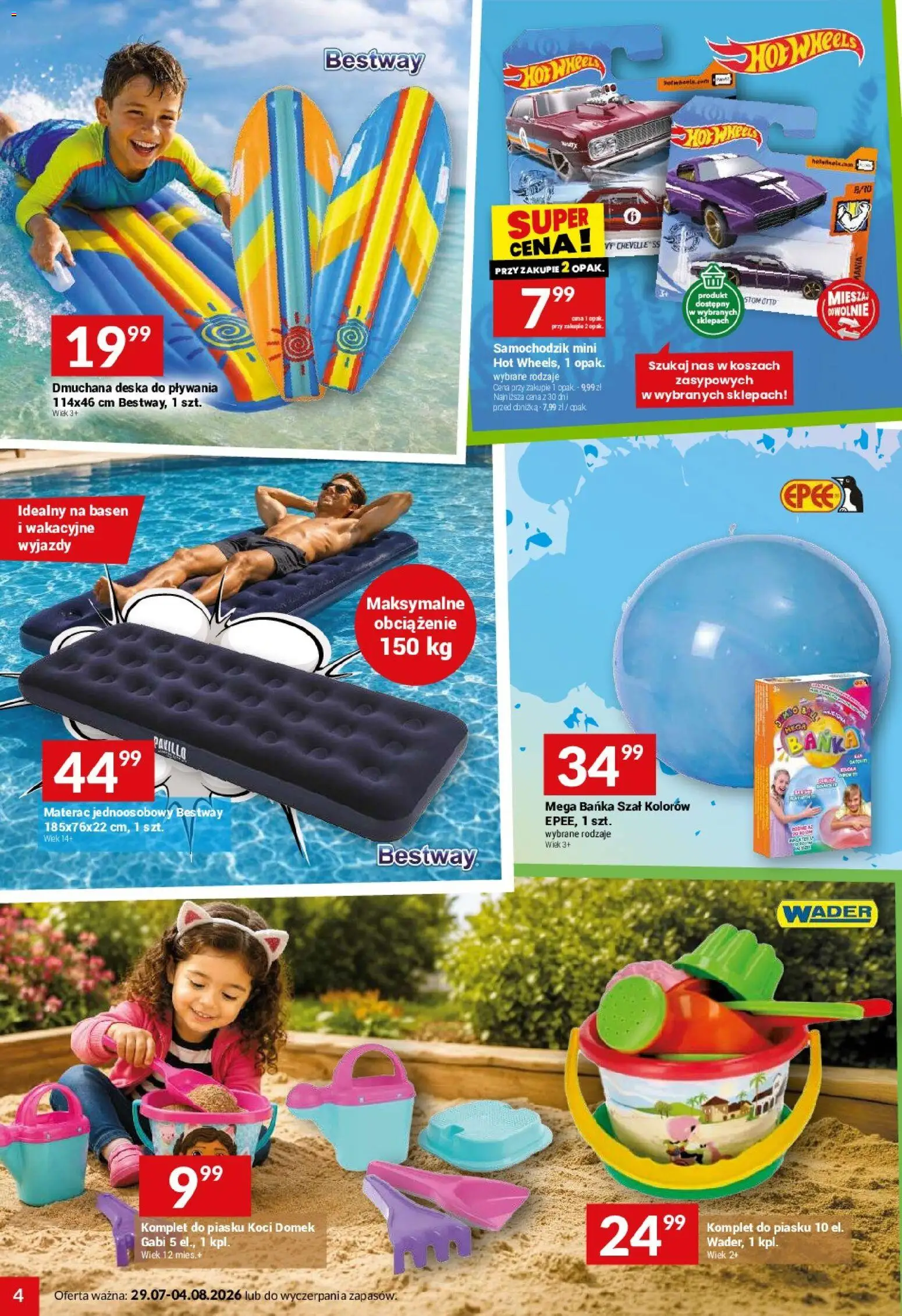 Twój Market gazetka od 29.07.2026 | Strona: 4 | Produkty: Szal, Materac, Basen