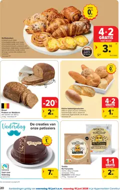 Carrefour folder week 24 - Voorbeeld van een folder van Carrefour, geldig van 10.06.2026 | Pagina: 20 | Producten: Tortilla, Groenten, Taart, Brood
