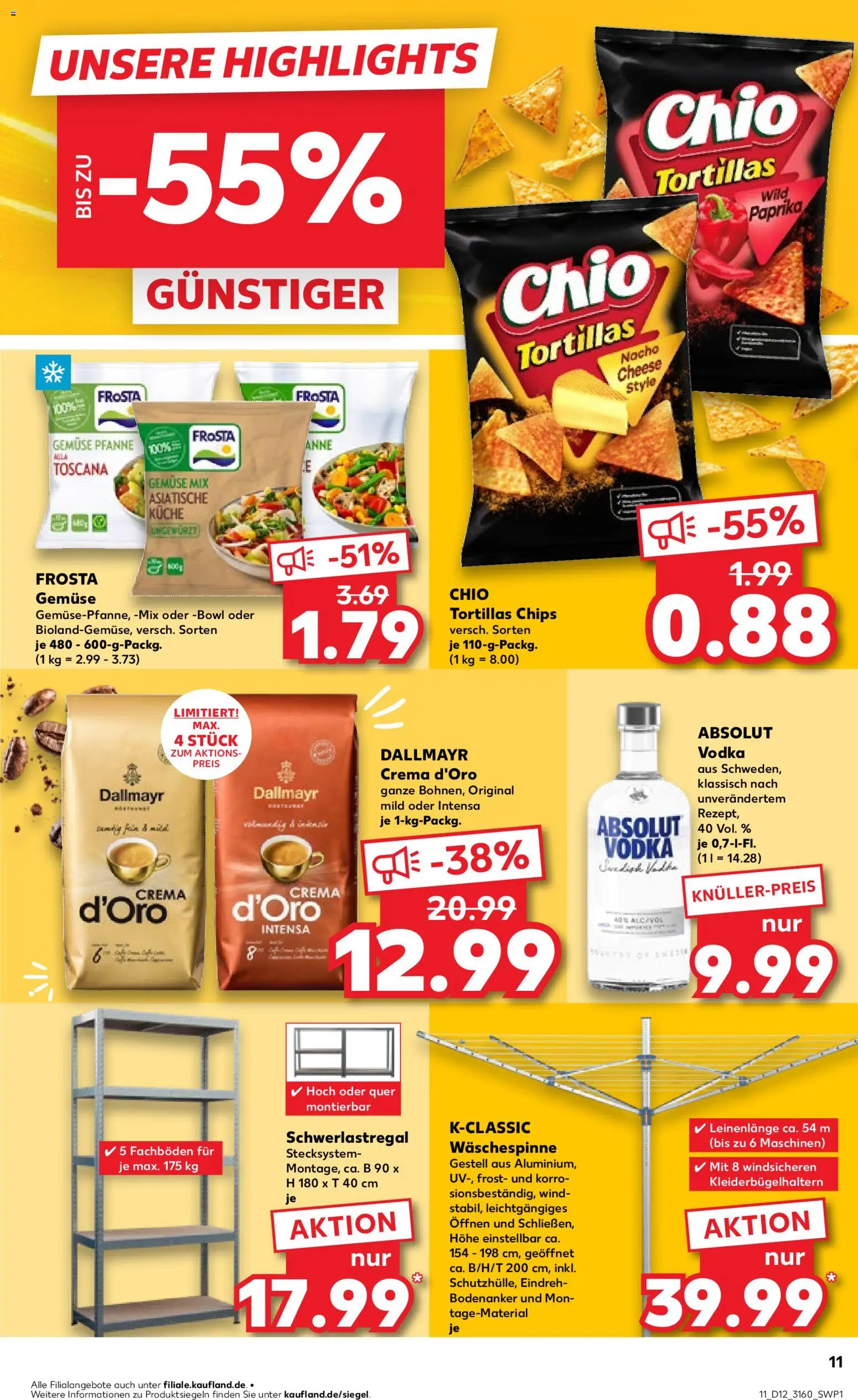 Kaufland Prospekt 	 – gültig ab 19.03.2026 | Seite: 11 | Produkte: Küche, Frosta, Gemüse, Schwerlastregal