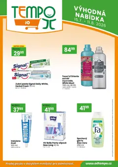 Náhled letáku Tempo leták - JO od 15.07.2026 | Strana: 8 | Produkty: Zubní pasta, Aviváž, Aloe vera, Indulona
