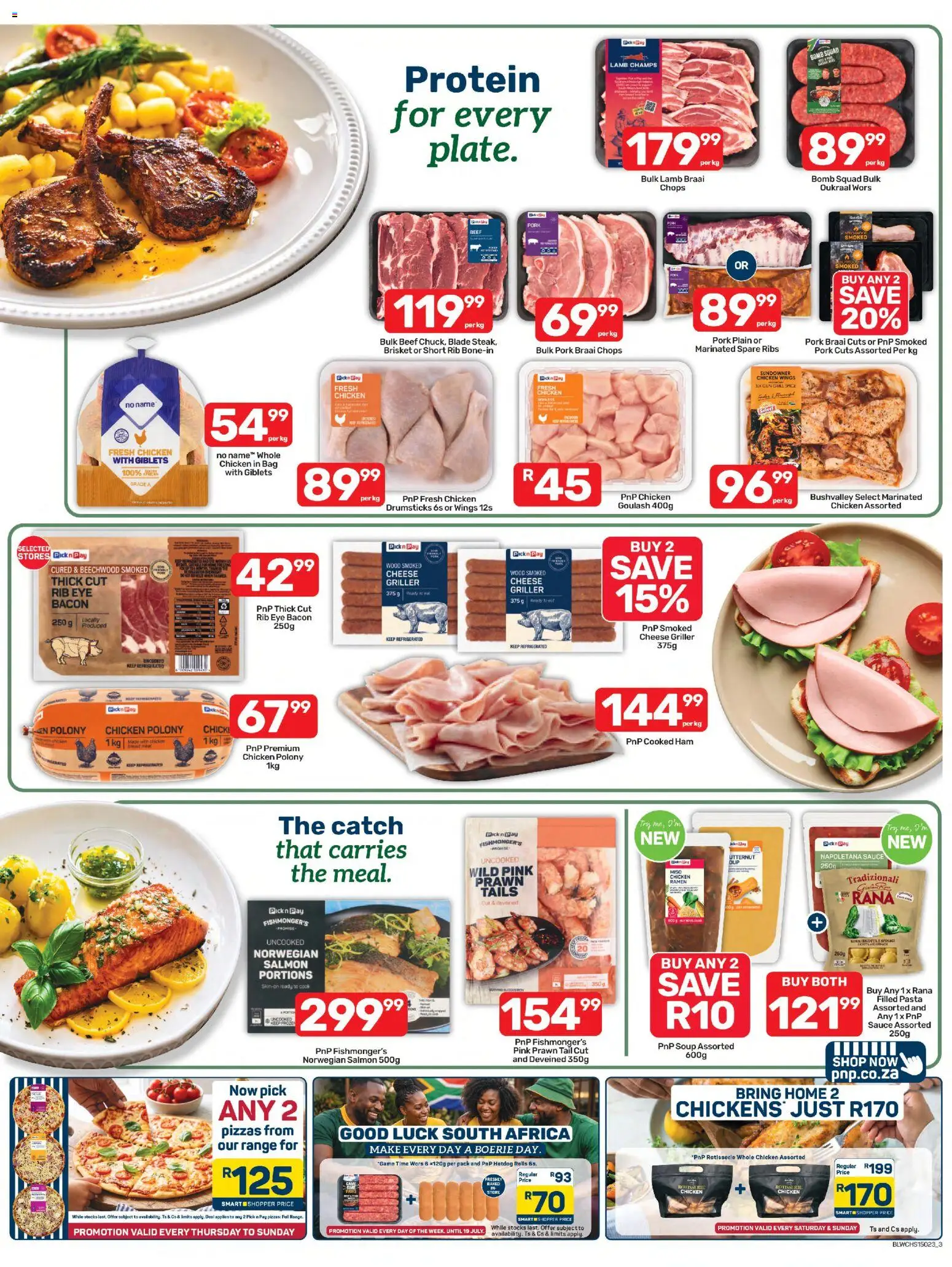 New Pick n Pay catalogue – valid from 29/06/2026 | Page: 3 | Products: Bag, Detergente líquido, Cheese, Chicken