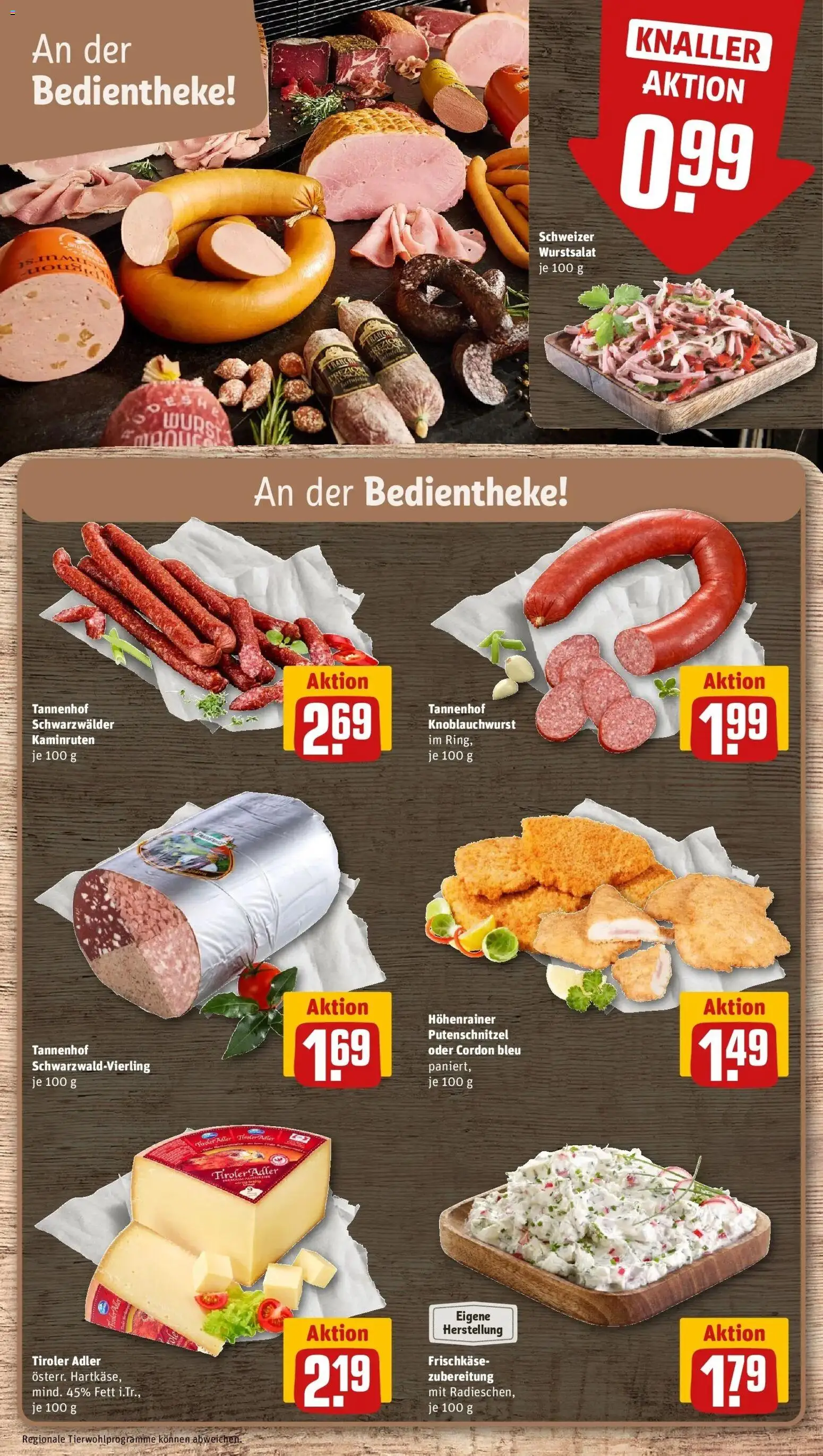 REWE Prospekt ab 12.10.2026 zum Blättern » Angebote | Seite: 8 | Produkte: Putenschnitzel, Wurst, Frischkase