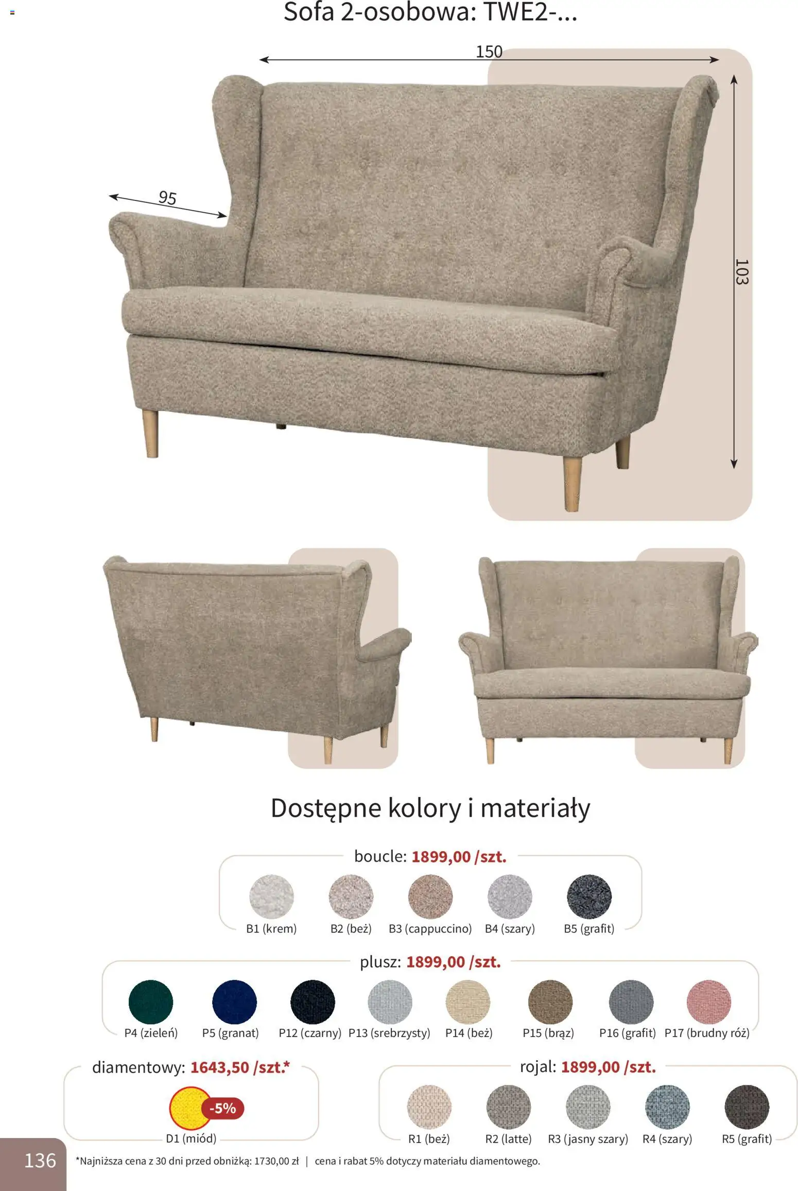 Bodzio Katalog od 01.04.2026 | Strona: 136 | Produkty: Miód, Cappuccino, Sofa, Krem