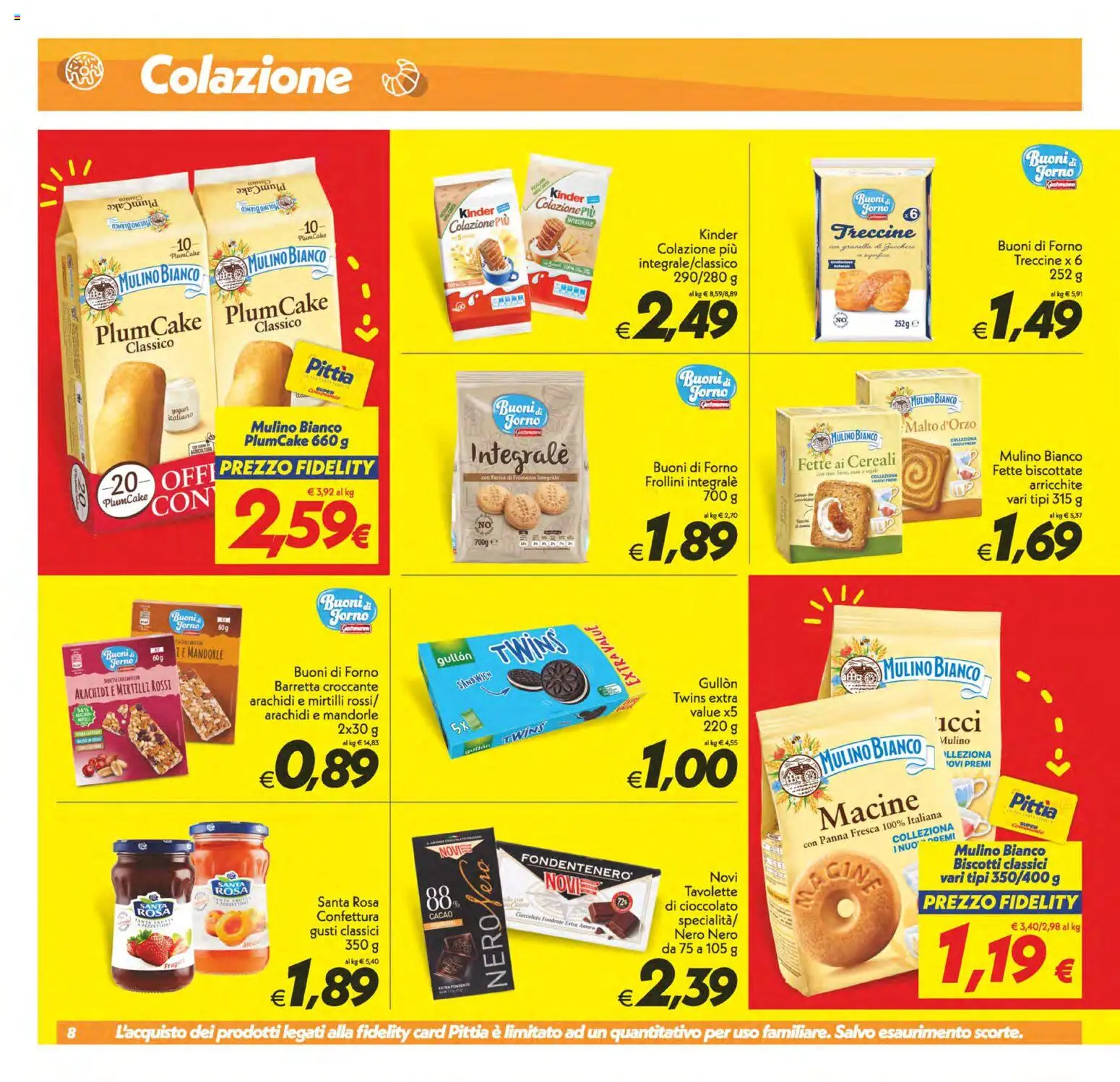 Volantino SuperConveniente del 07.04.2026 | Pagina: 8 | Prodotti: Cioccolato, Cereali, Mandorle, Cacao