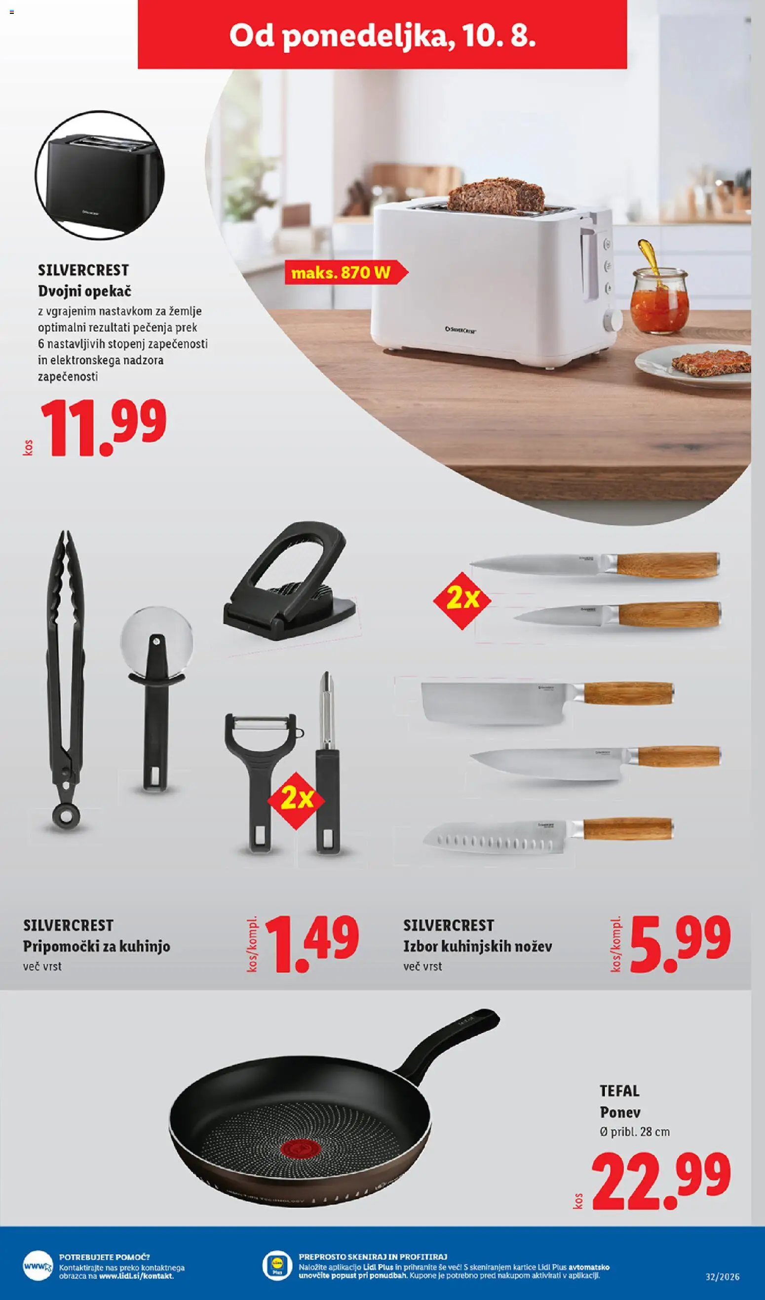 Novi Lidl katalog ponudbe – veljaven od 06.08.2026 | Stran: 61 | Izdelki: Toaster