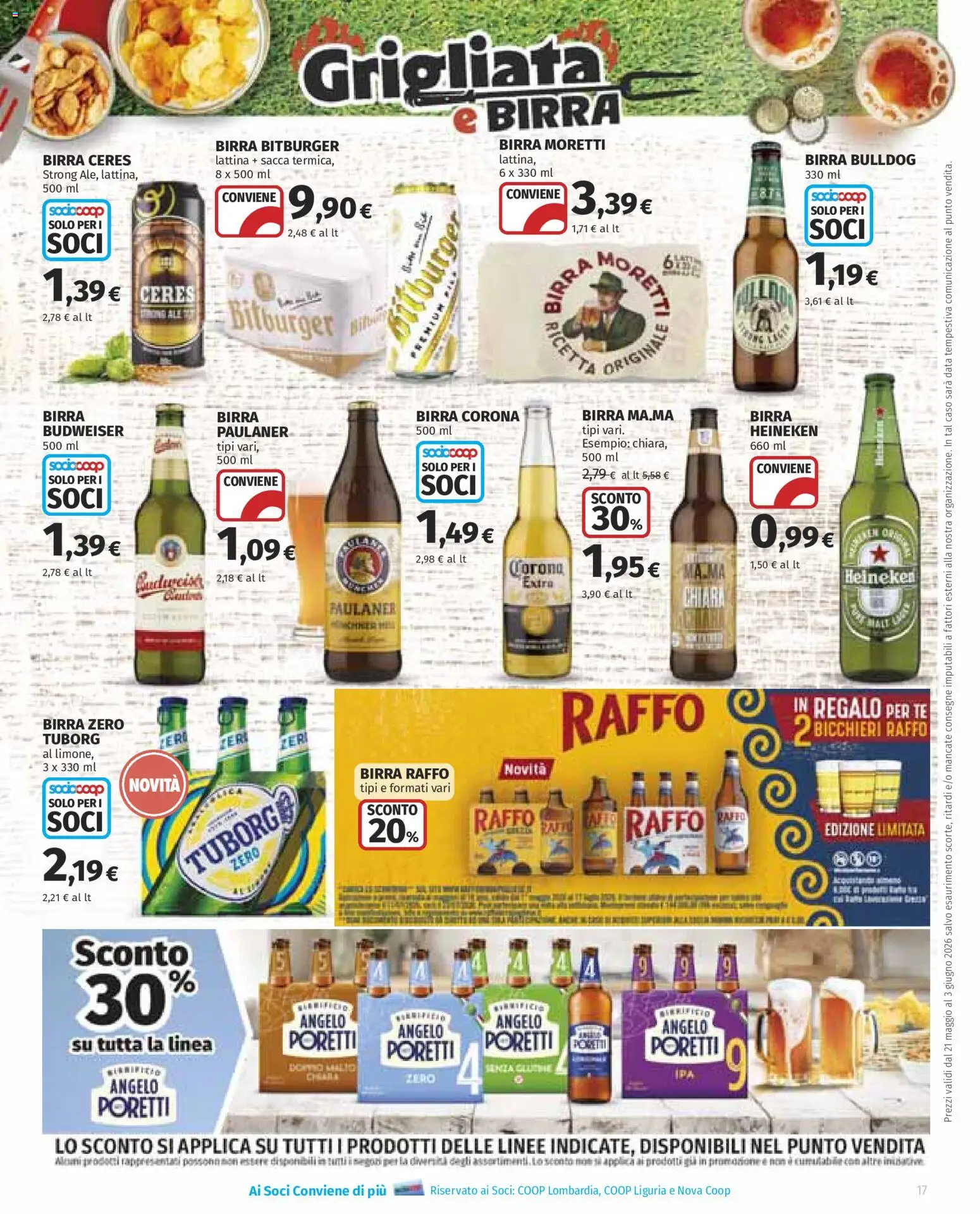 Volantino Ipercoop del 21.05.2026 | Pagina: 17 | Prodotti: Birra, Birra Moretti, Ceres, Heineken