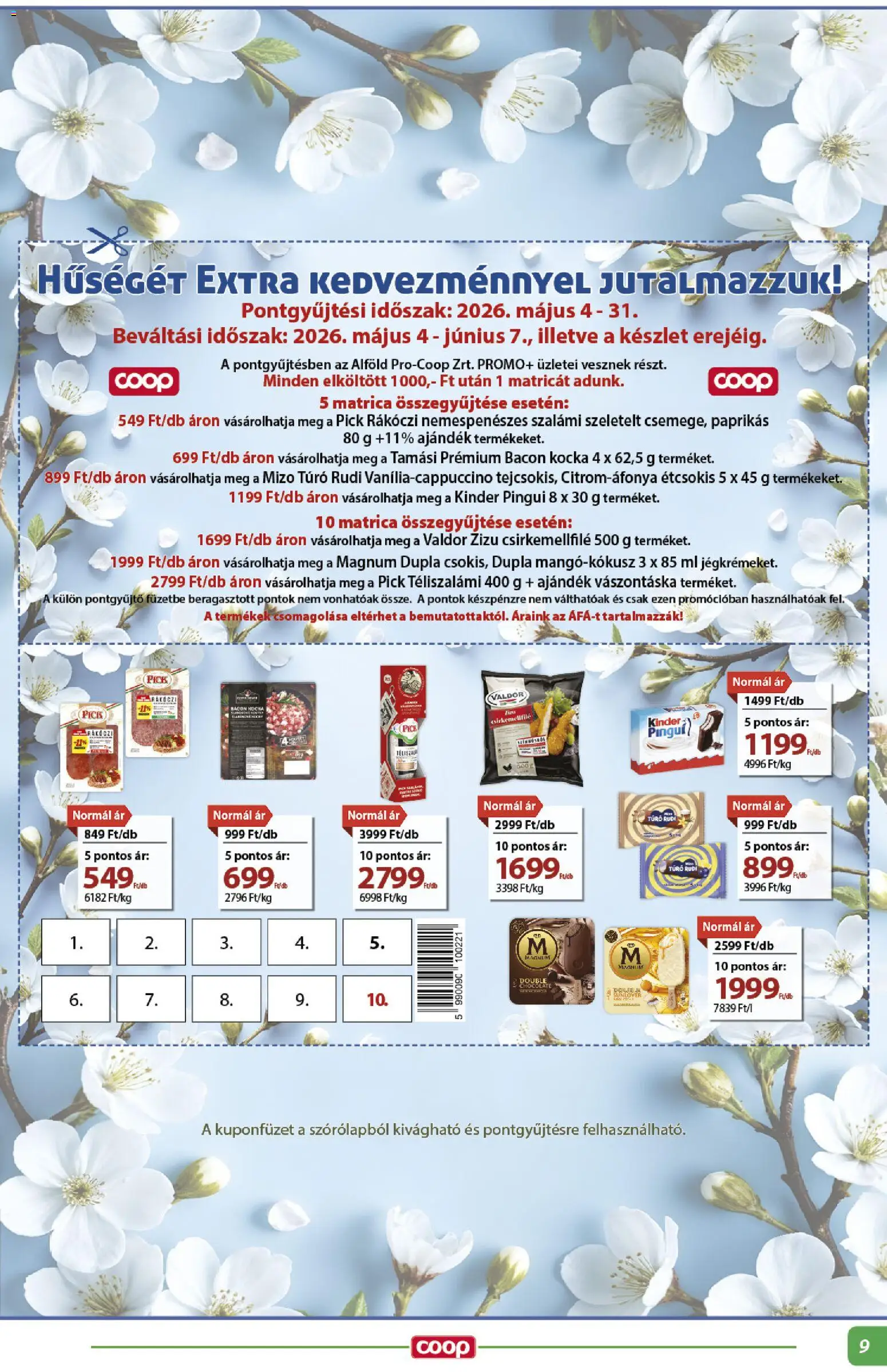 COOP akciós ujság - amely érvényes a következő dátumtól: 21.05.2026 | Oldal: 9