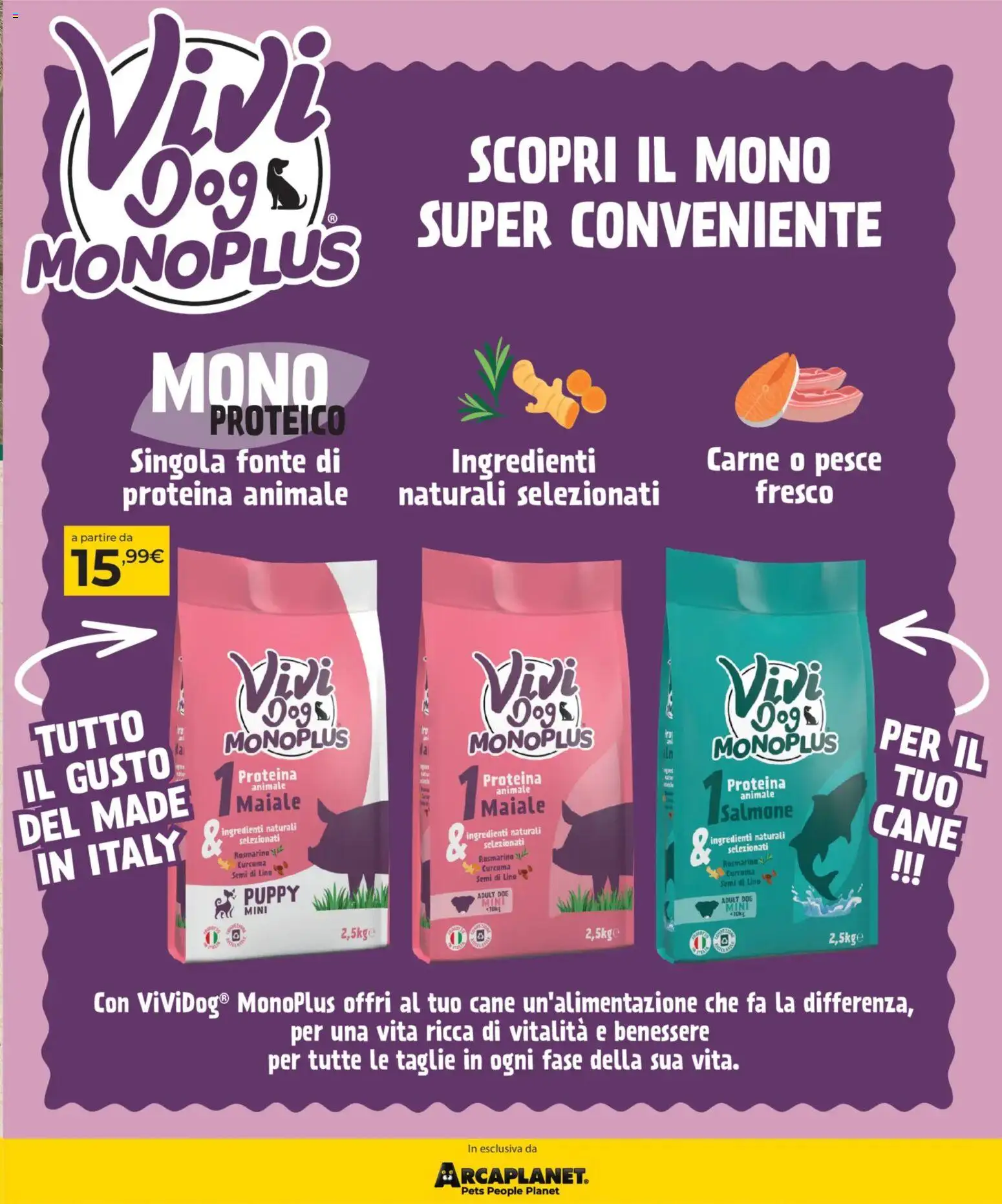 Volantino Arcaplanet del 17/08/2026 | Pagina: 5 | Prodotti: Rosmarino, Maiale, Proteina, Ingredienti