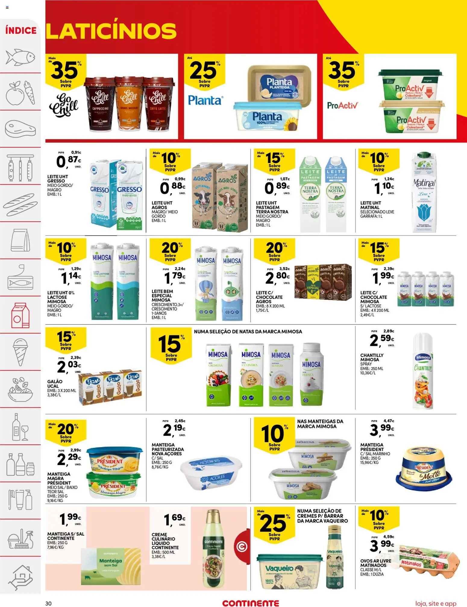 Continente folheto │ válido de 16.06.2026 | Página: 30 | Produtos: Chantilly, Leite, Creme, Natas