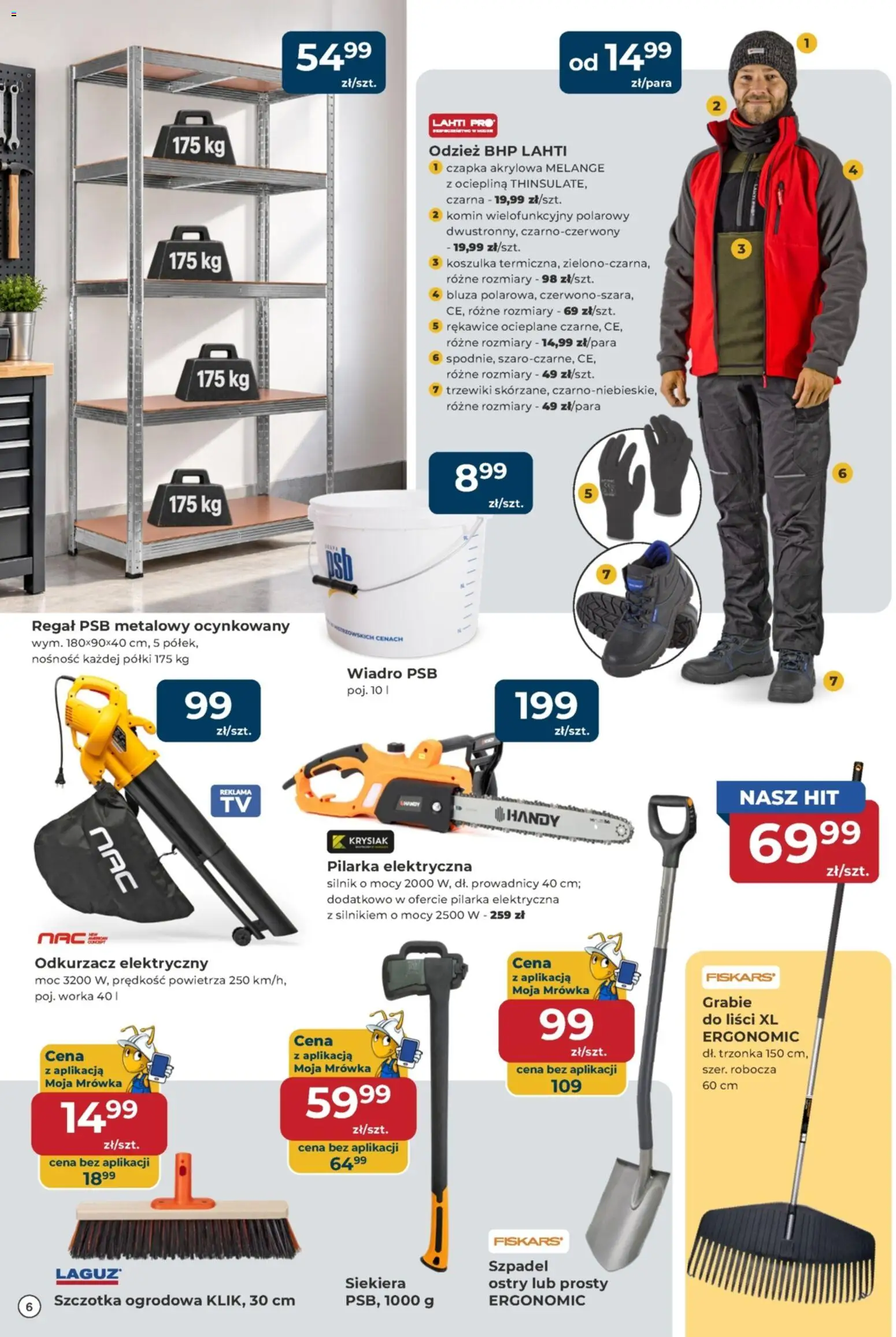 Mrówka gazetka - Choszczno od 16.10.2026 | Strona: 6 | Produkty: Czapka, Szczotka, Regał, Siekiera