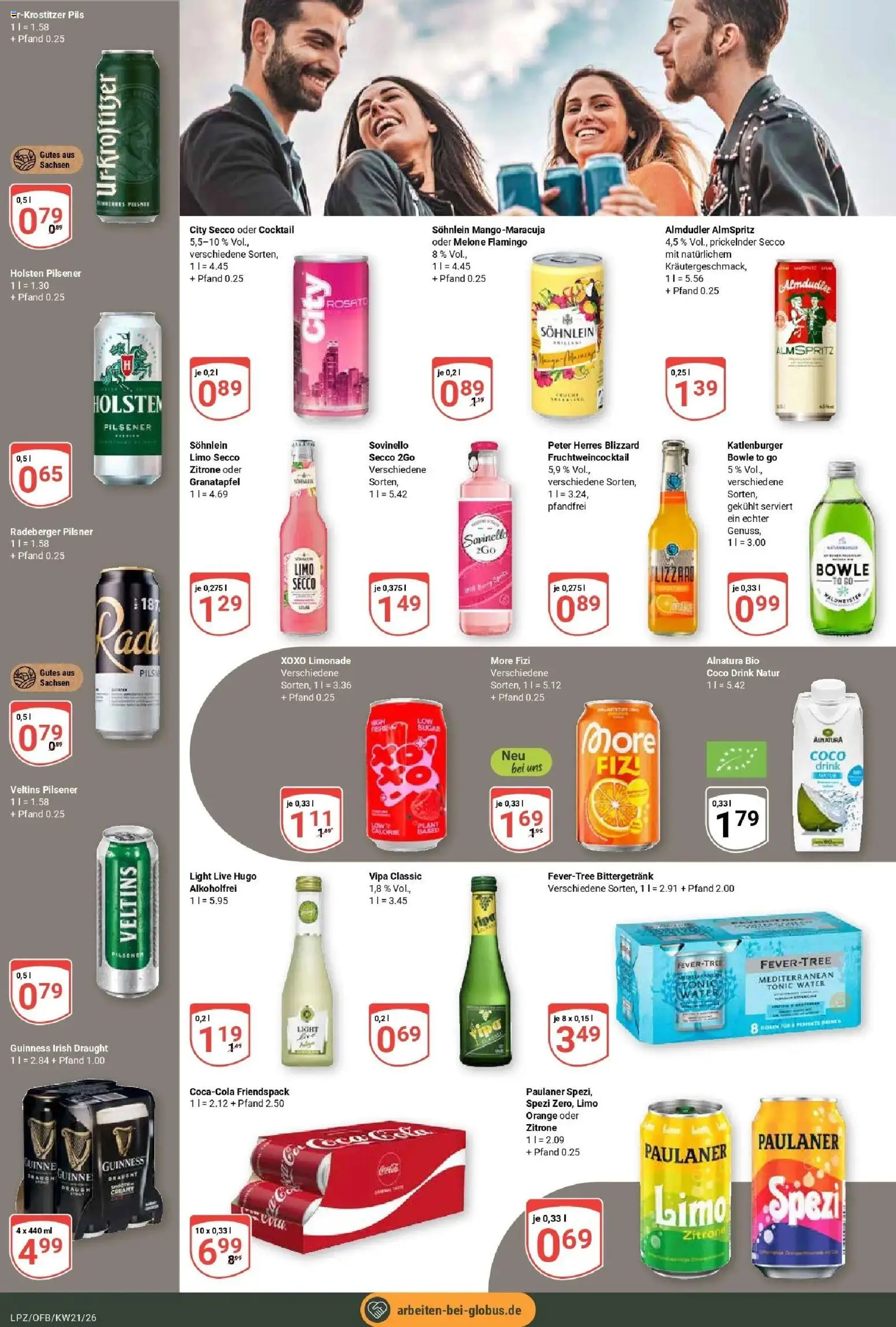 Globus Prospekt Leipzig – gültig ab 17.05.2026 | Seite: 24 | Produkte: Limonade, Holsten, Hugo, Veltins