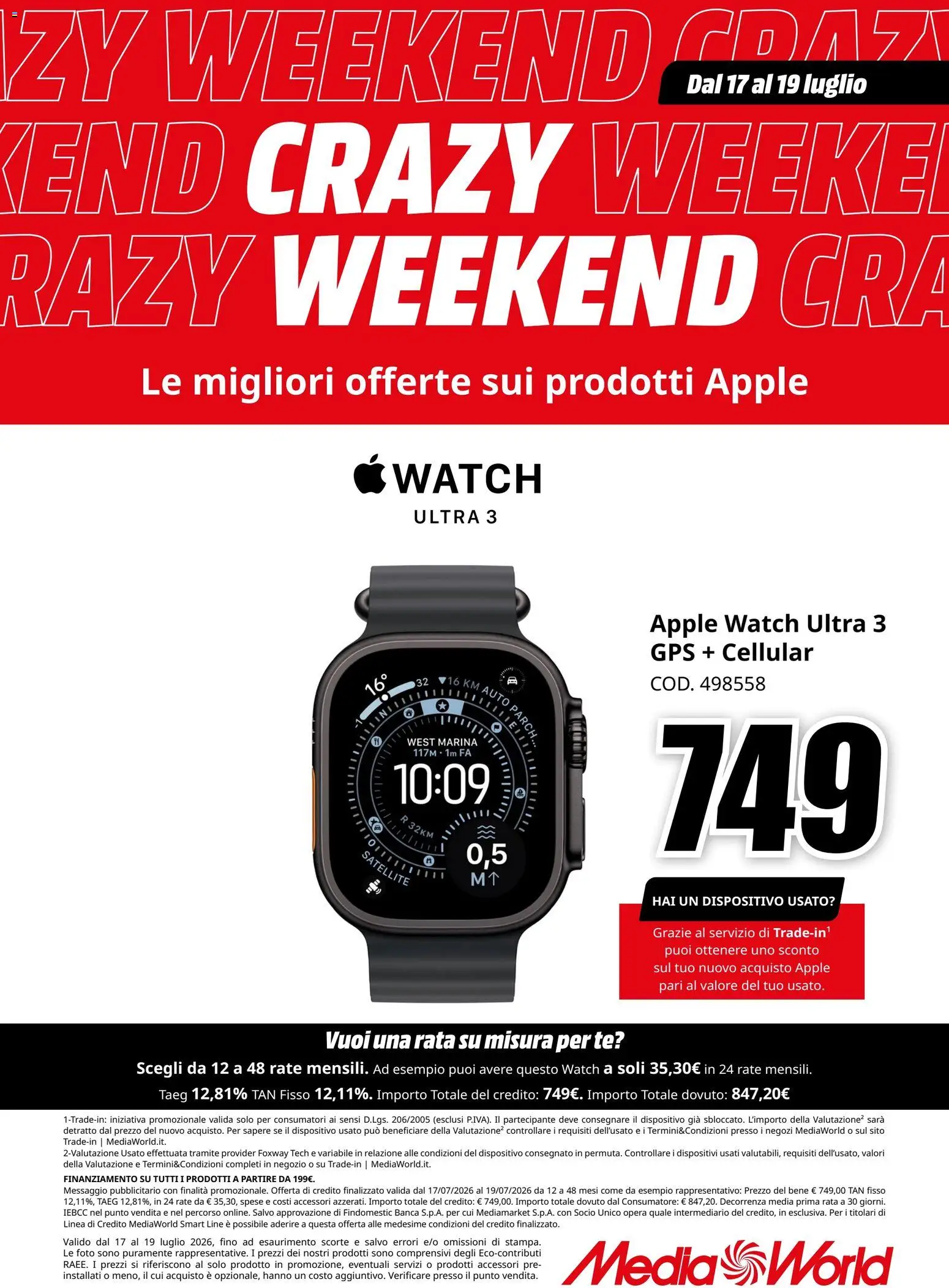 Volantino Media World del 17/07/2026 | Pagina: 4 | Prodotti: Tè, Apple Watch