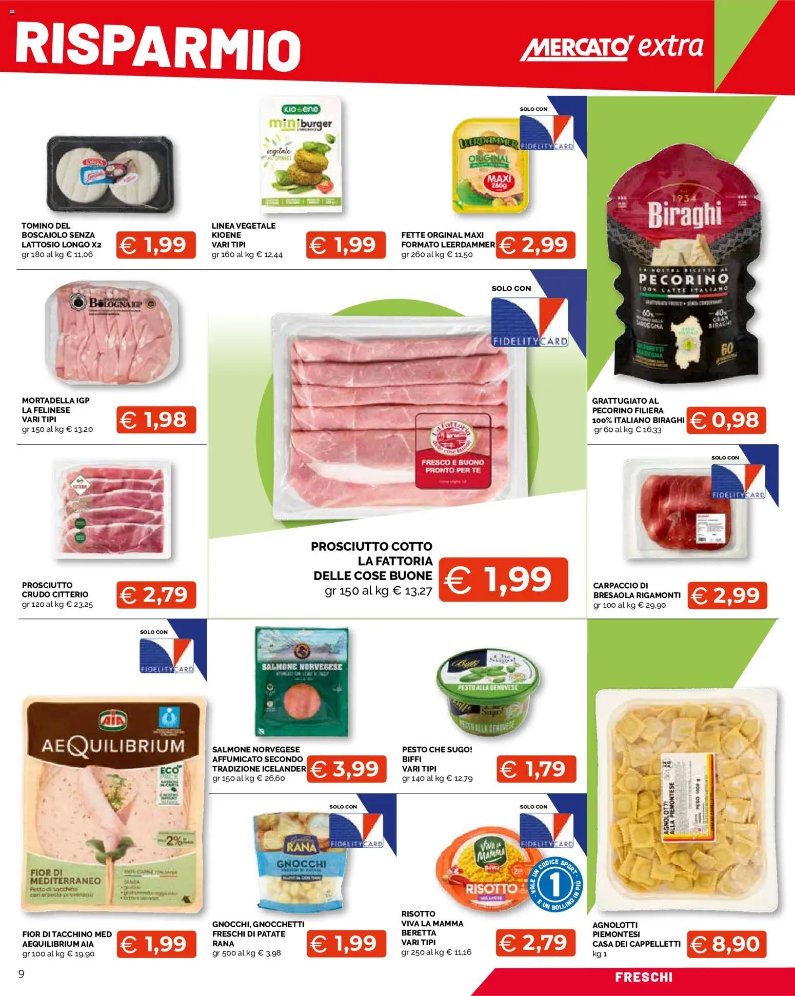 Volantino Mercatò del 22/10/2026 | Pagina: 9 | Prodotti: Salmone, Tè, Tacchino, Gnocchetti