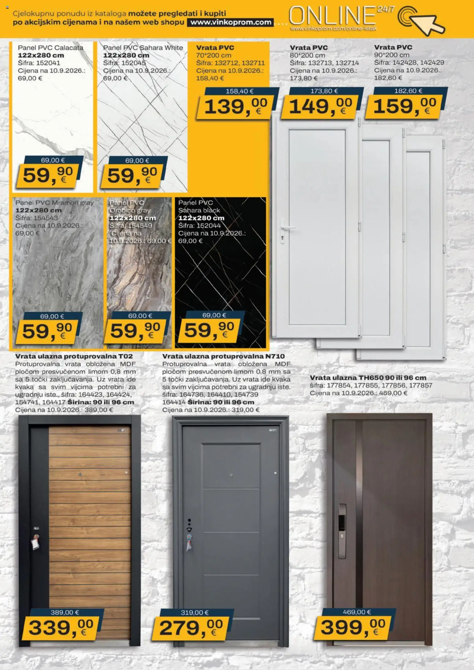 Vinkoprom katalog | vrijedi od 01.10.2026 | Stranica: 15 | Proizvodi: Vrata, Kvaka