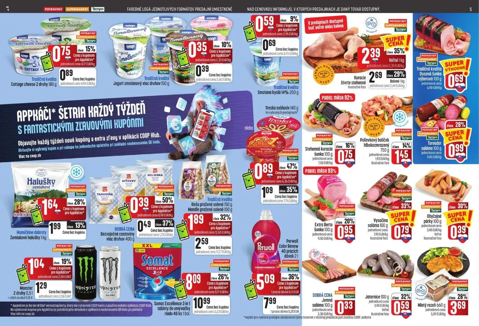 Nové COOP Jednota akcie – leták je platný od 15.10.2026 | Strana: 3 | Produkty: Saláma, Perwoll, Tablety do umývačky, Kešu