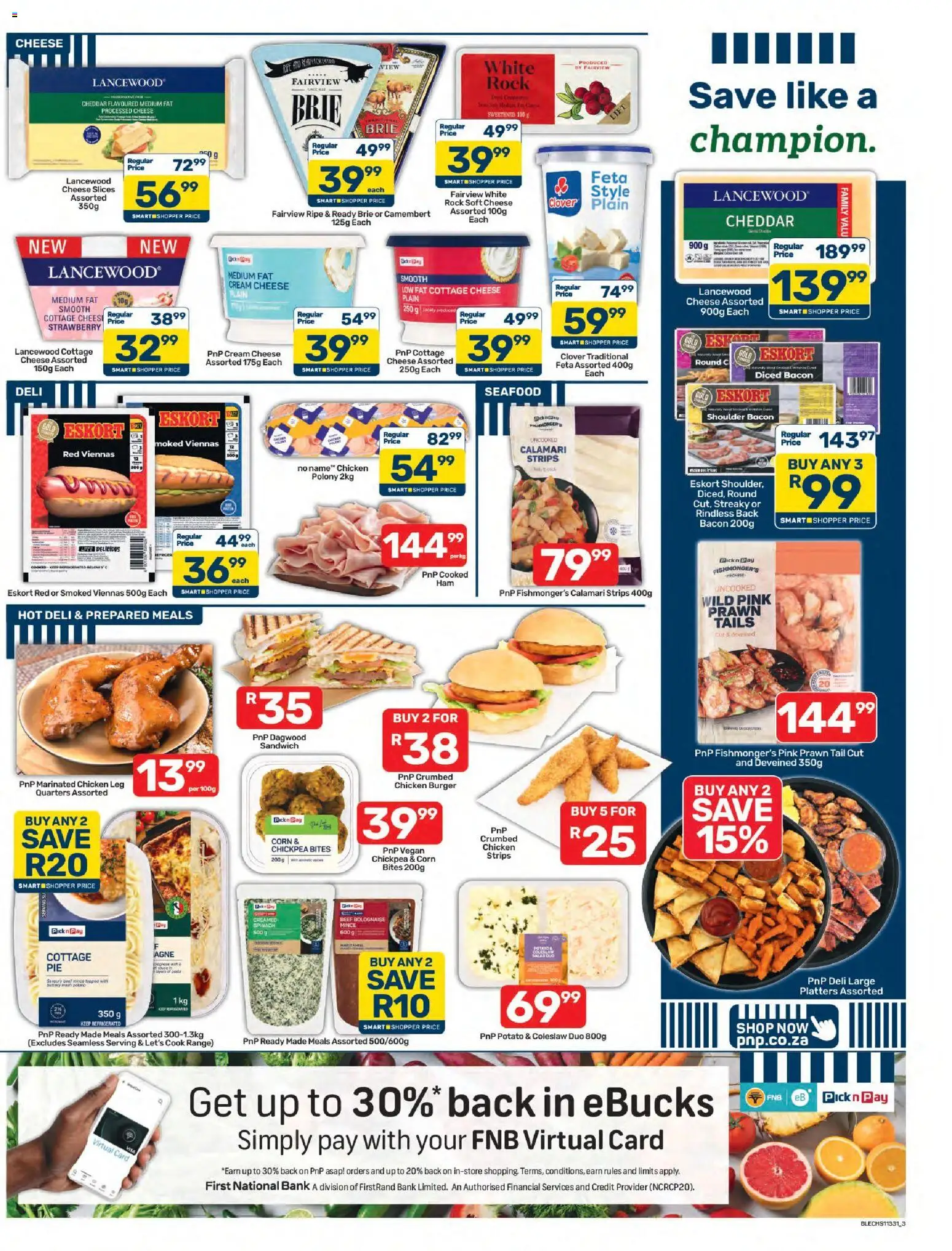 New Pick n Pay catalogue – valid from 07/10/2026 | Page: 3 | Products: Soft cheese, Chicken, Cottage cheese, Seafood