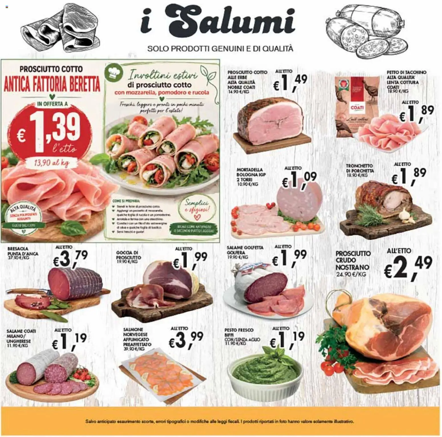 Volantino Coal del 10/09/2026 | Pagina: 11 | Prodotti: Porchetta, Rucola, Pesto, Petto di tacchino