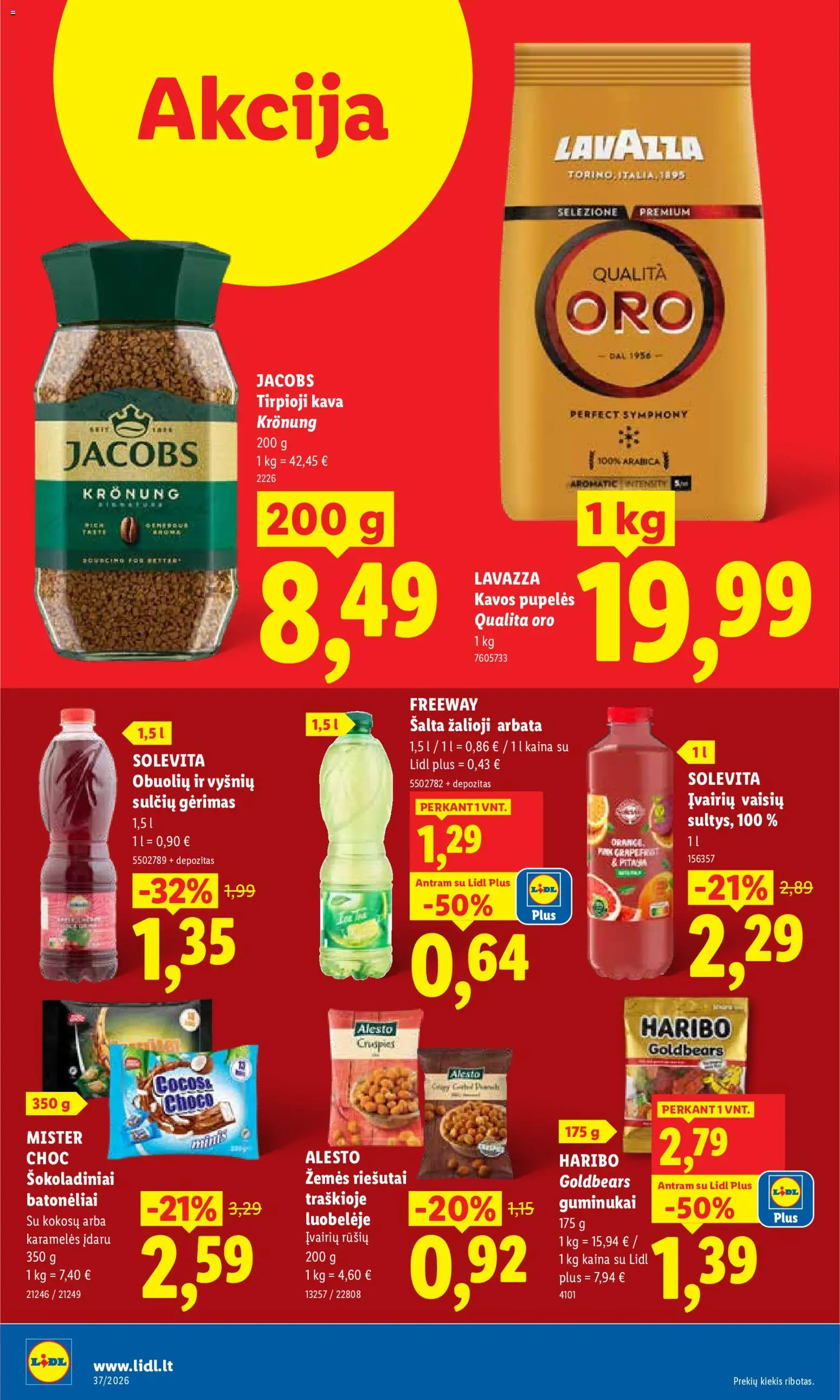 LIDL akcijos nuo 2026.09.07 | Puslapis: 30 | Prekių: Riešutai, Pupelės, Tirpioji kava, Guminukai