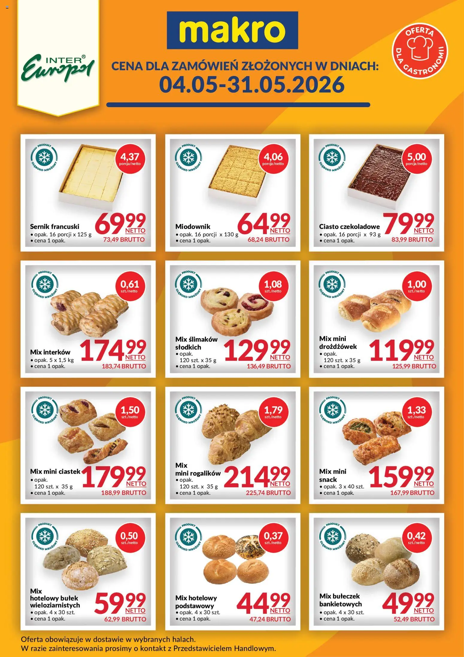 Makro gazetka - Inter Europol od 04.05.2026 | Strona: 1 | Produkty: Ciasto, Ciasto czekoladowe