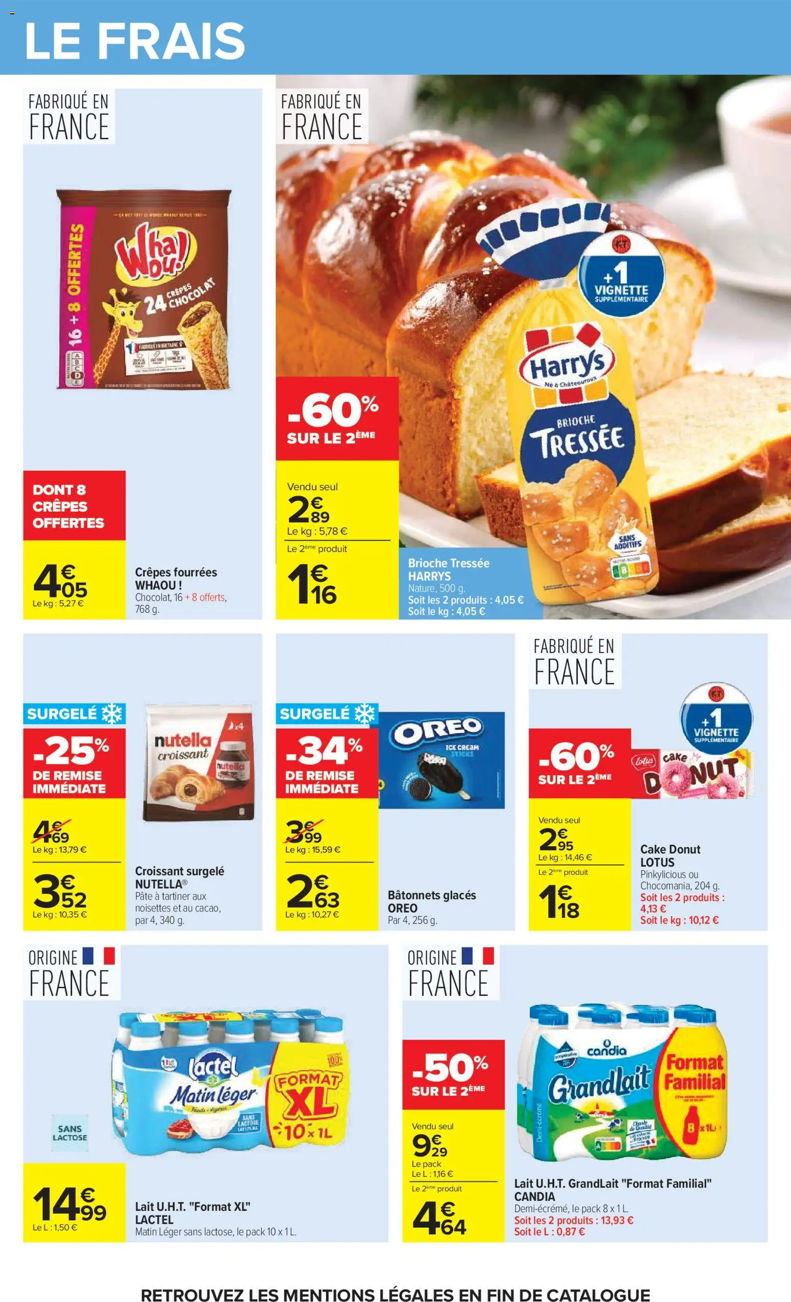 {H1} | Page: 33 | Produits: Candia, Crêpes, Pâte à tartiner, Brioche tressée