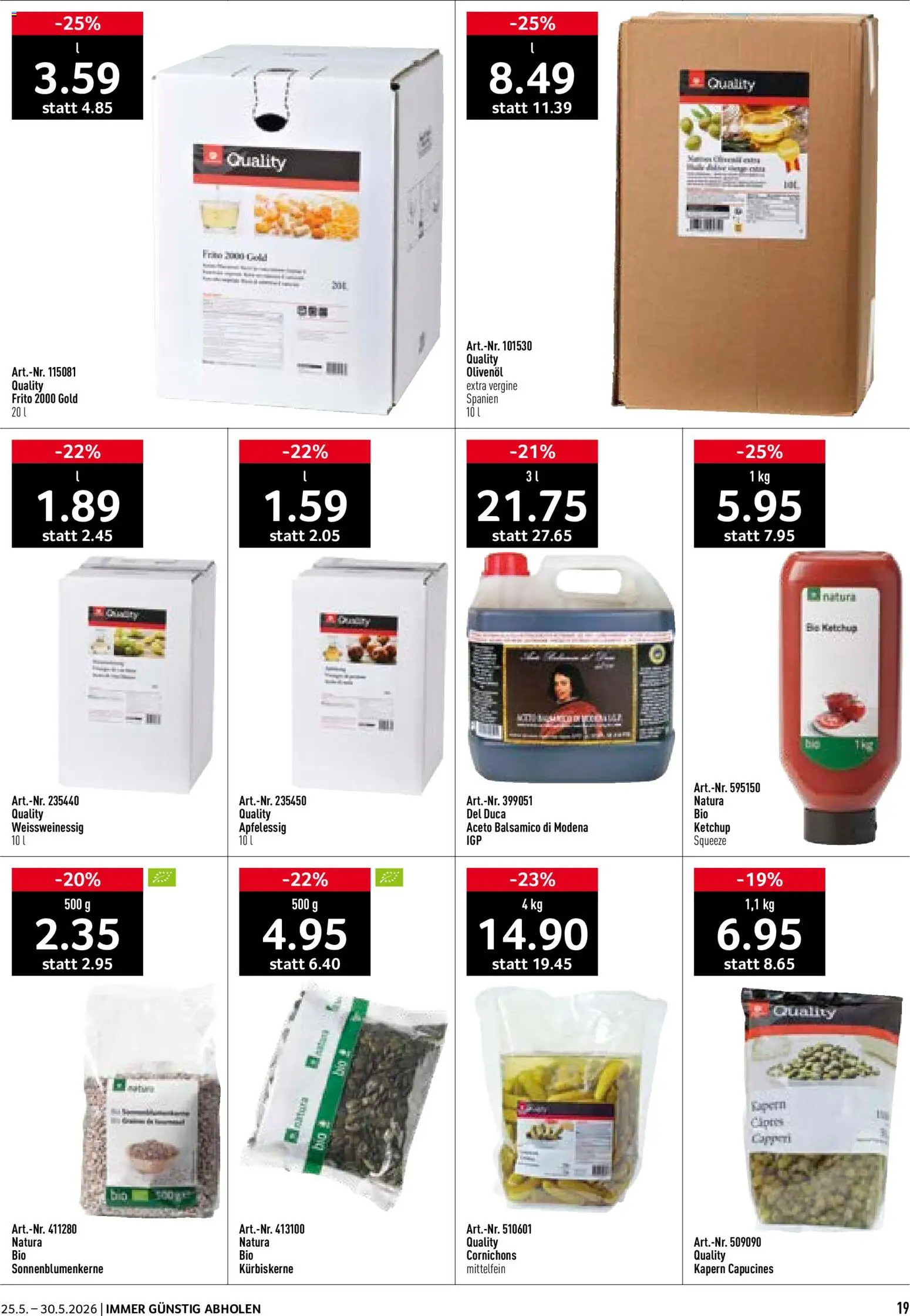 Prodega aktionen – gültig ab 25.05.2026 | Seite: 19 | Produkte: Balsamico, Ketchup