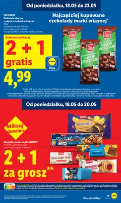 Pogląd oferty "FIN CARRÉ Czekolada mleczna z całymi orzechami laskowymi, Czekolada mleczna z całymi orzechami laskowymi, 100 g" - ważna od 18.05.2026 | Strona: 13 | Produkty: Czekolady, Herbatniki, Wafelki, Ciastka