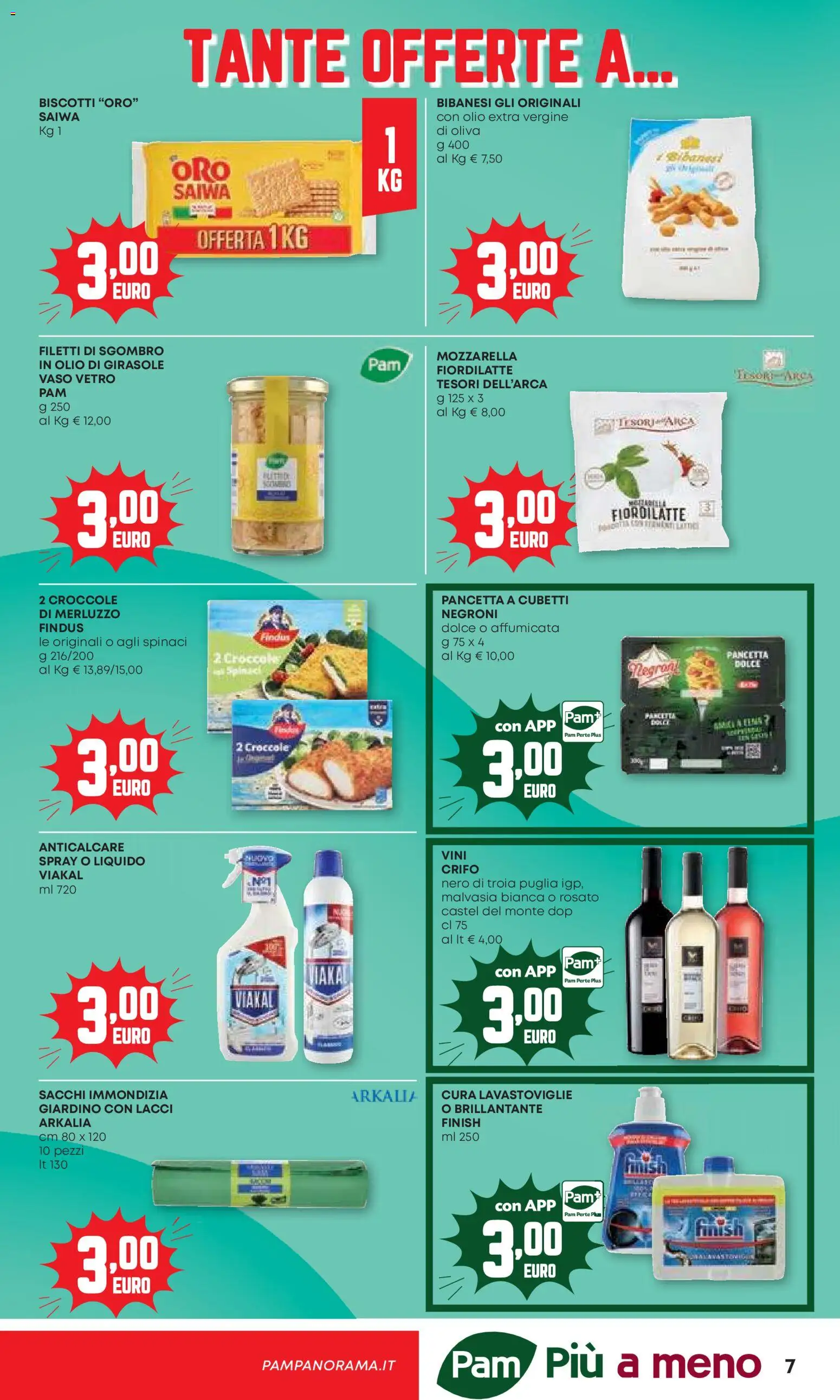 Volantino PAM del 24/09/2026 | Pagina: 7 | Prodotti: Anticalcare, Pancetta, Olio, Spinaci