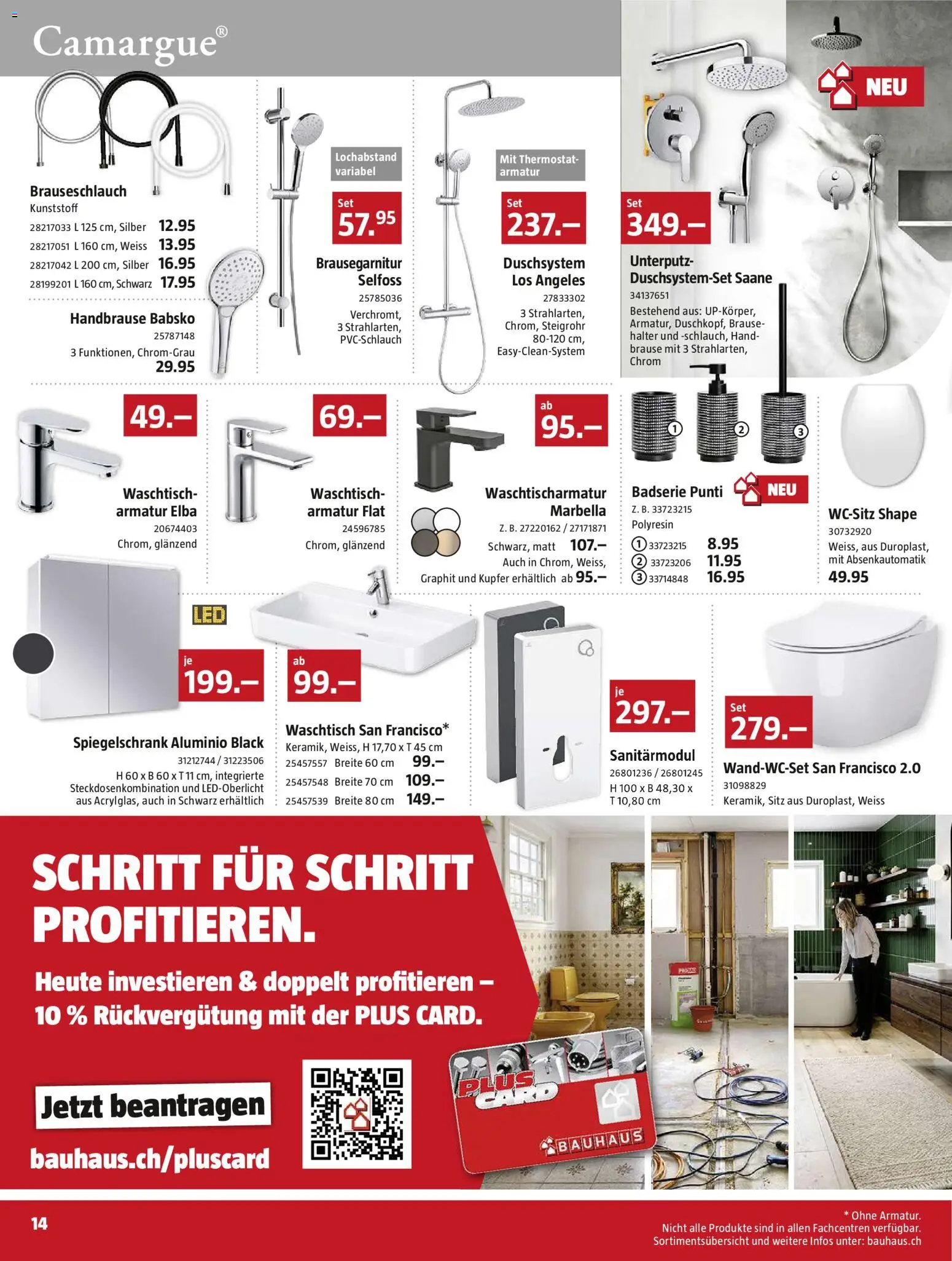 Bauhaus aktionen – gültig ab 26.10.2026 | Seite: 14 | Produkte: Waschtisch, Spiegelschrank, Armatur