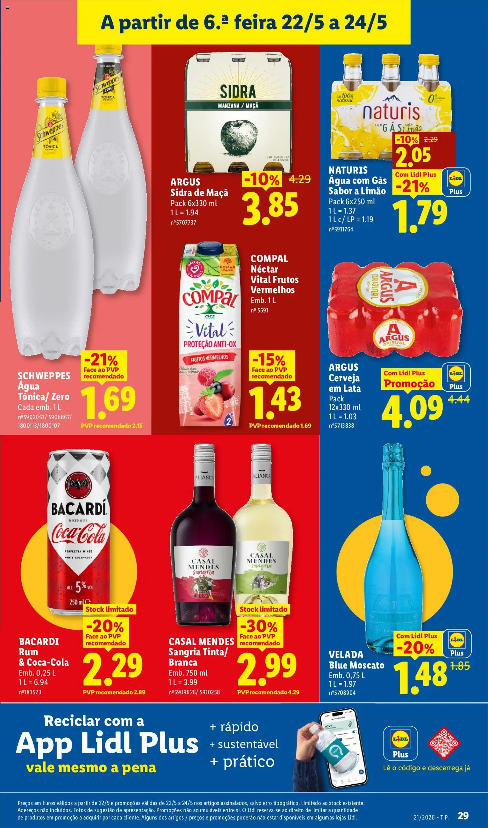 Lidl folheto │ válido de 18.05.2026 | Página: 29 | Produtos: Agua, Aliança, Cerveja, Coca-cola