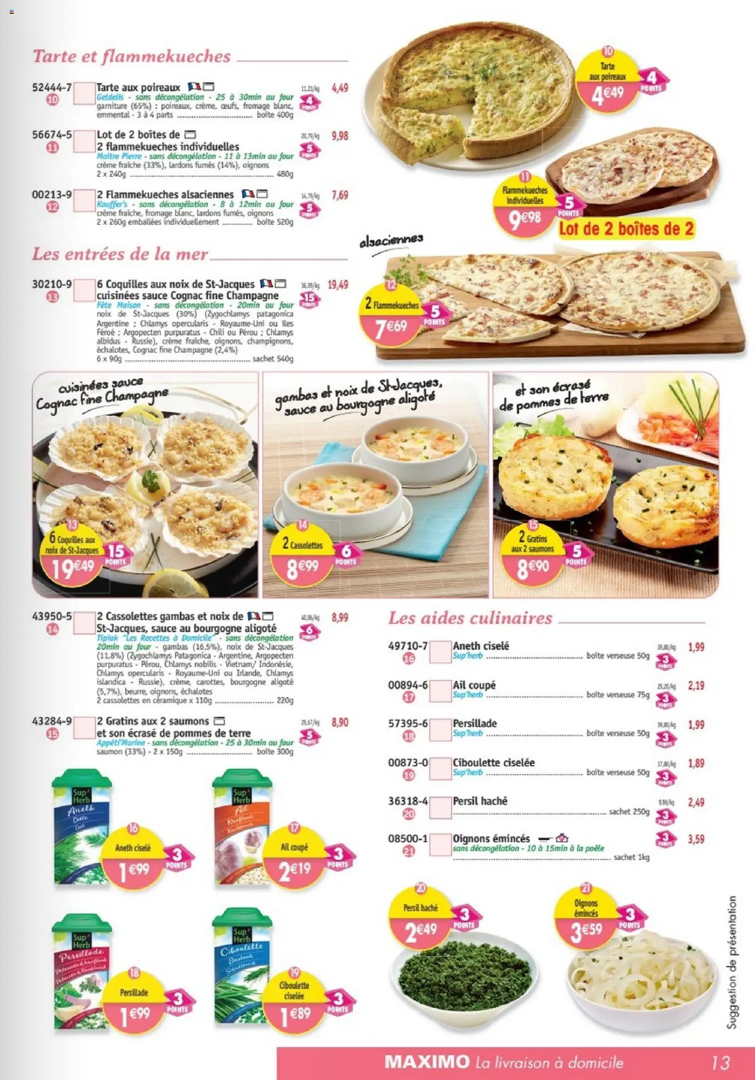 {H1} | Page: 13 | Produits: Bourgogne Aligoté, Aneth, Poireaux, Champagne