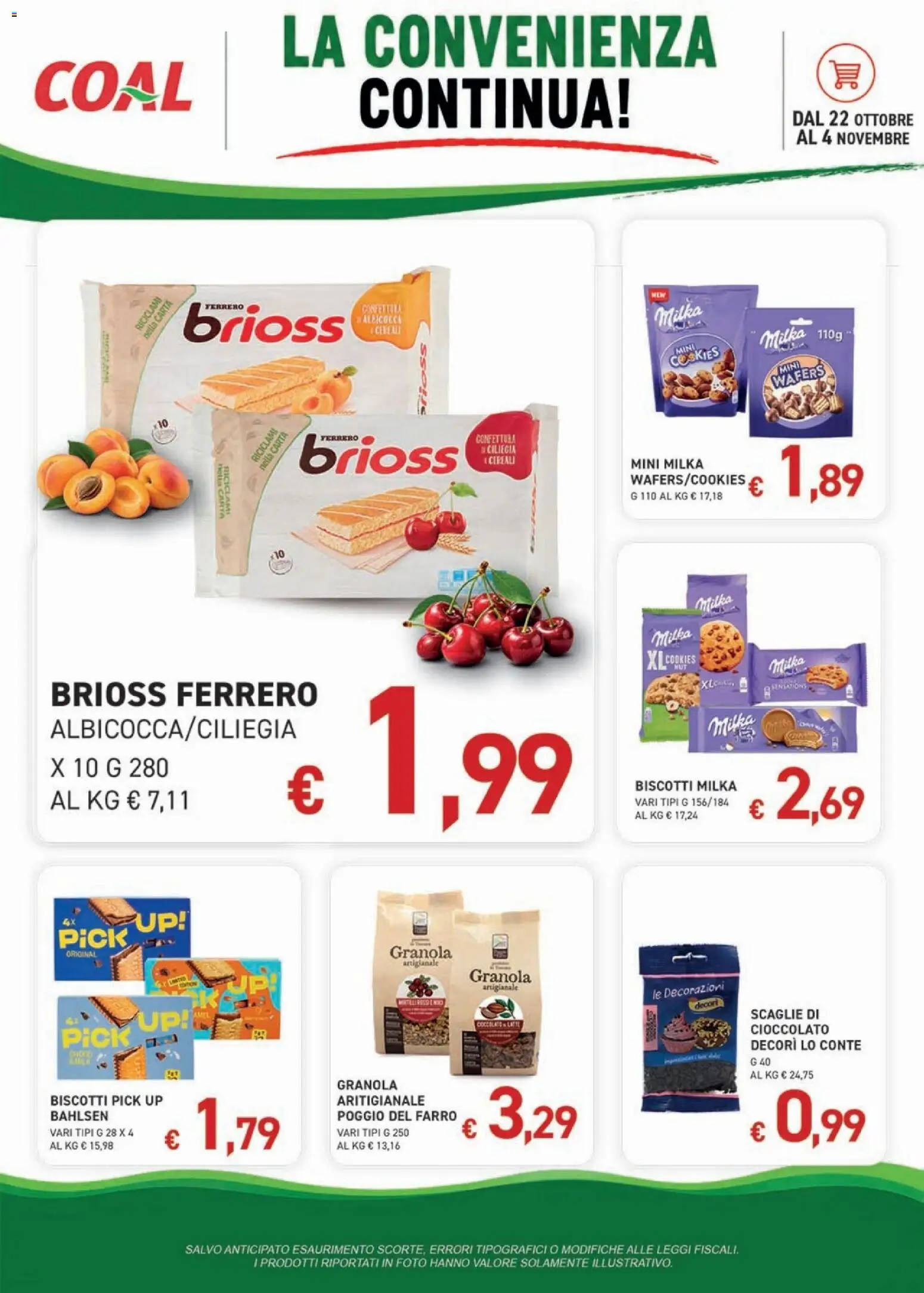 Volantino Coal del 22/10/2026 | Pagina: 7 | Prodotti: Cereali, Biscotti, Farro, Decorazioni