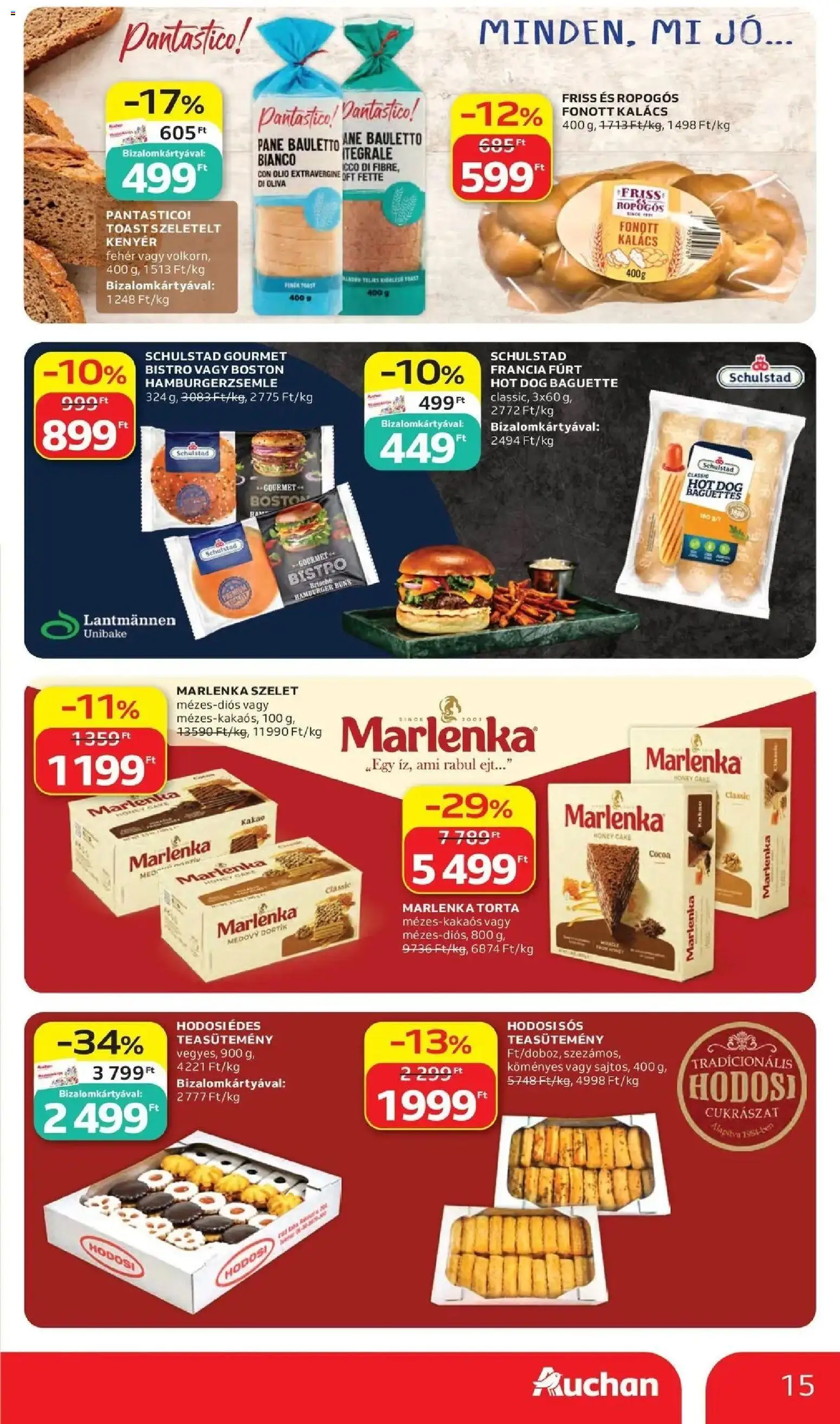 Auchan akciós újság Szolnok - 2026.10.15. -tól/töl > akció, lapozható szórólap 🛍️ | Oldal: 15 | Termékek: Torta, Kakaó, Gourmet, Fonott kalács