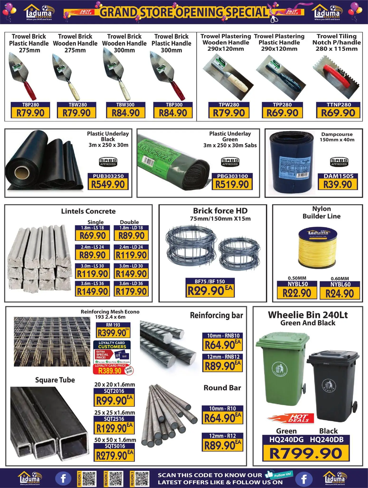 New Laduma Hardware catalogue – valid from 20/08/2026 | Page: 16 | Products: Dampcourse, Tiling