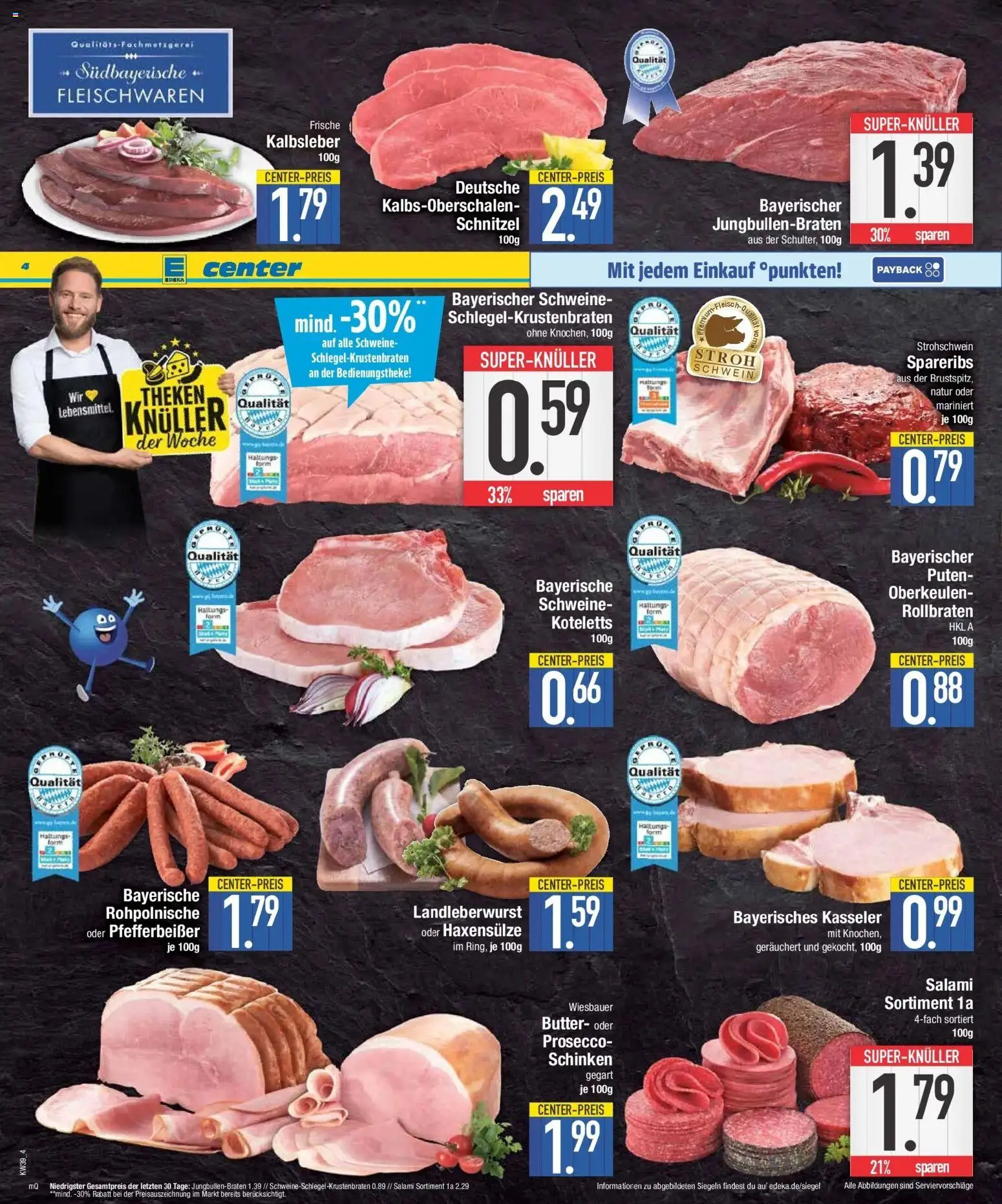 Edeka Prospekt Regensburg (ab 21.09.2026) » Angebote Online | Seite: 4 | Produkte: Butter, Schnitzel, Kalbsleber, Prosecco