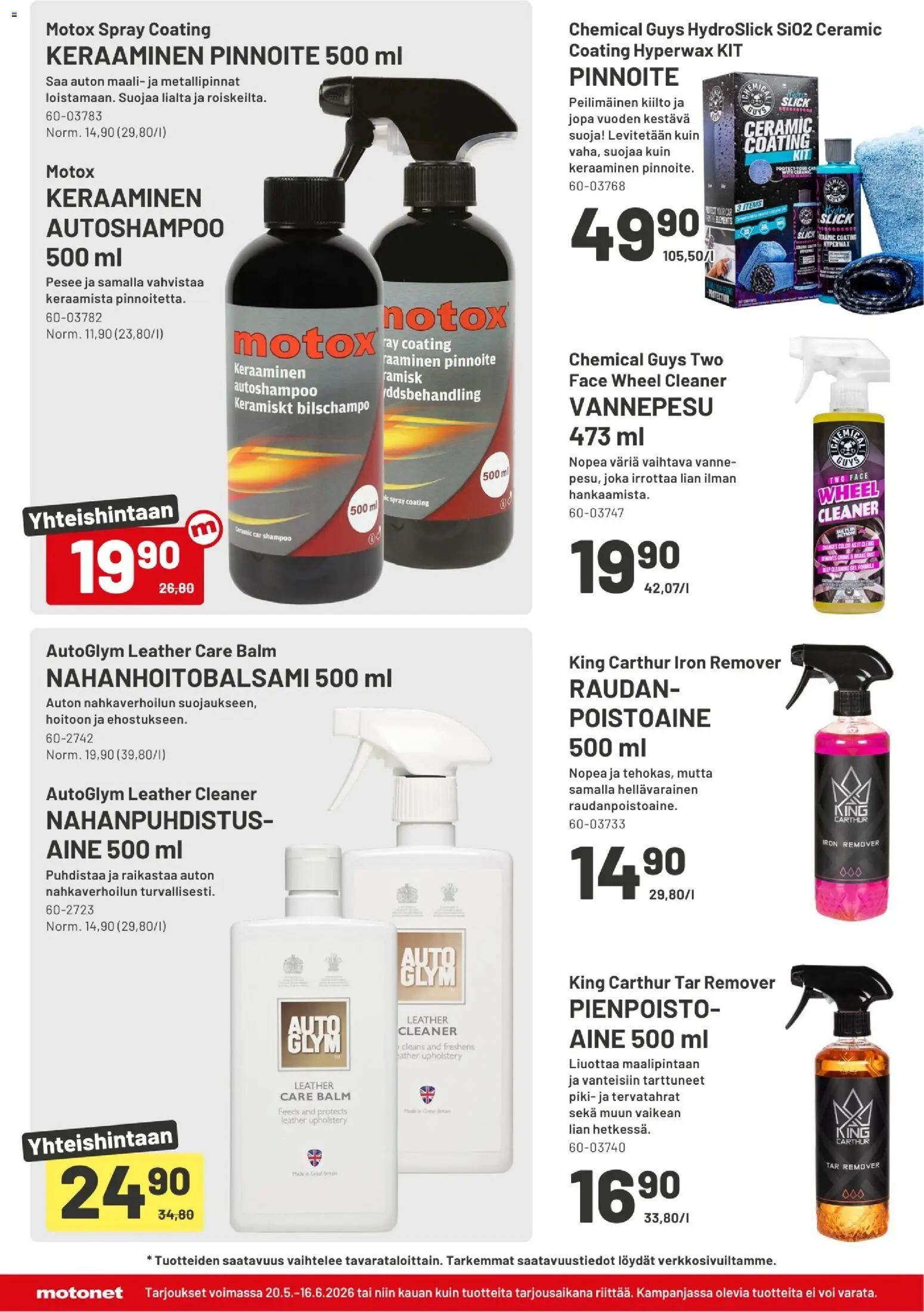 Motonet tarjoukset – voimassa 20.05.2026 alkaen | Sivu: 4 | Tuotteet: Maali, Shampoo, Voi