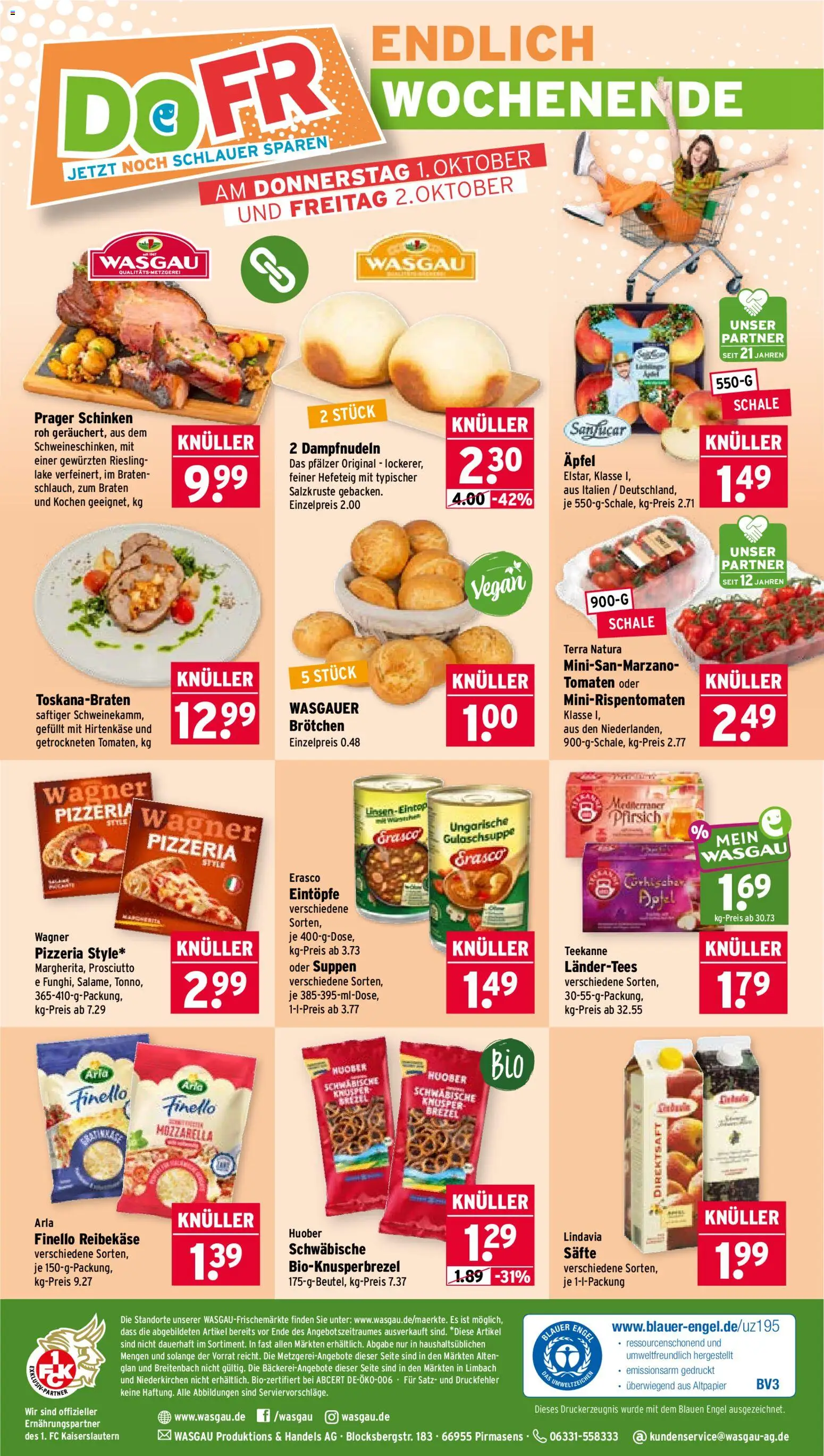 Wasgau Prospekt – gültig ab 28.09.2026 | Seite: 30 | Produkte: Mozzarella, Tomaten, Teekanne, Reibekase