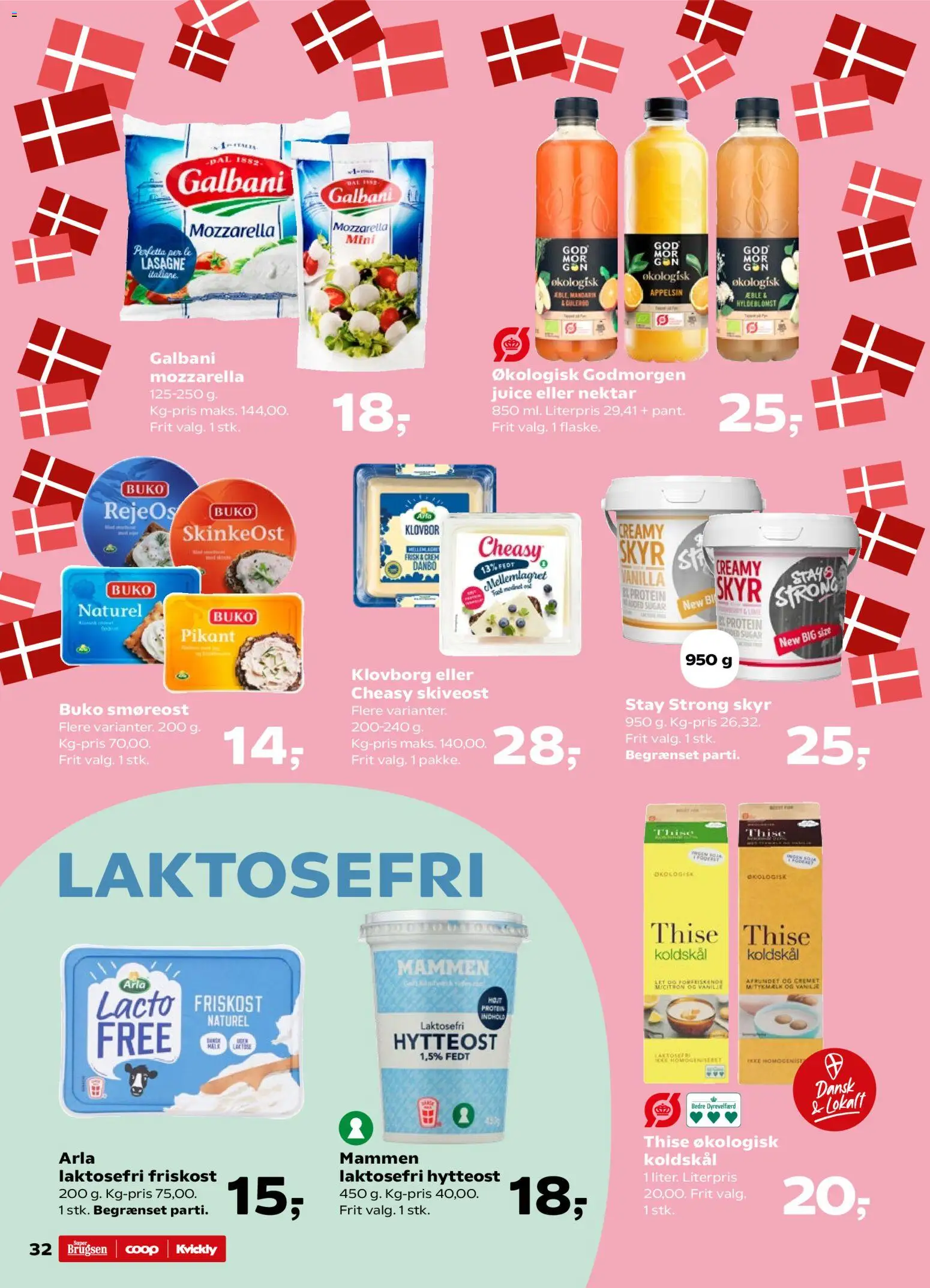 Super Brugsen tilbudsavis – gyldig fra 08.05.2026 | Side: 34 | Produkter: Juice, Skyr, Koldskål, Skiveost
